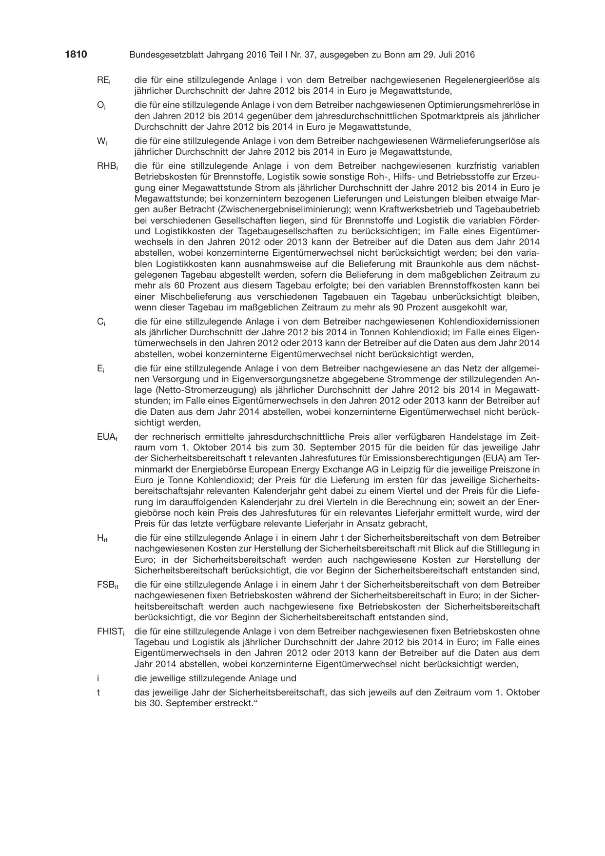 BGBl. 2016, Seite 1810 — Originalseite als Abbildung