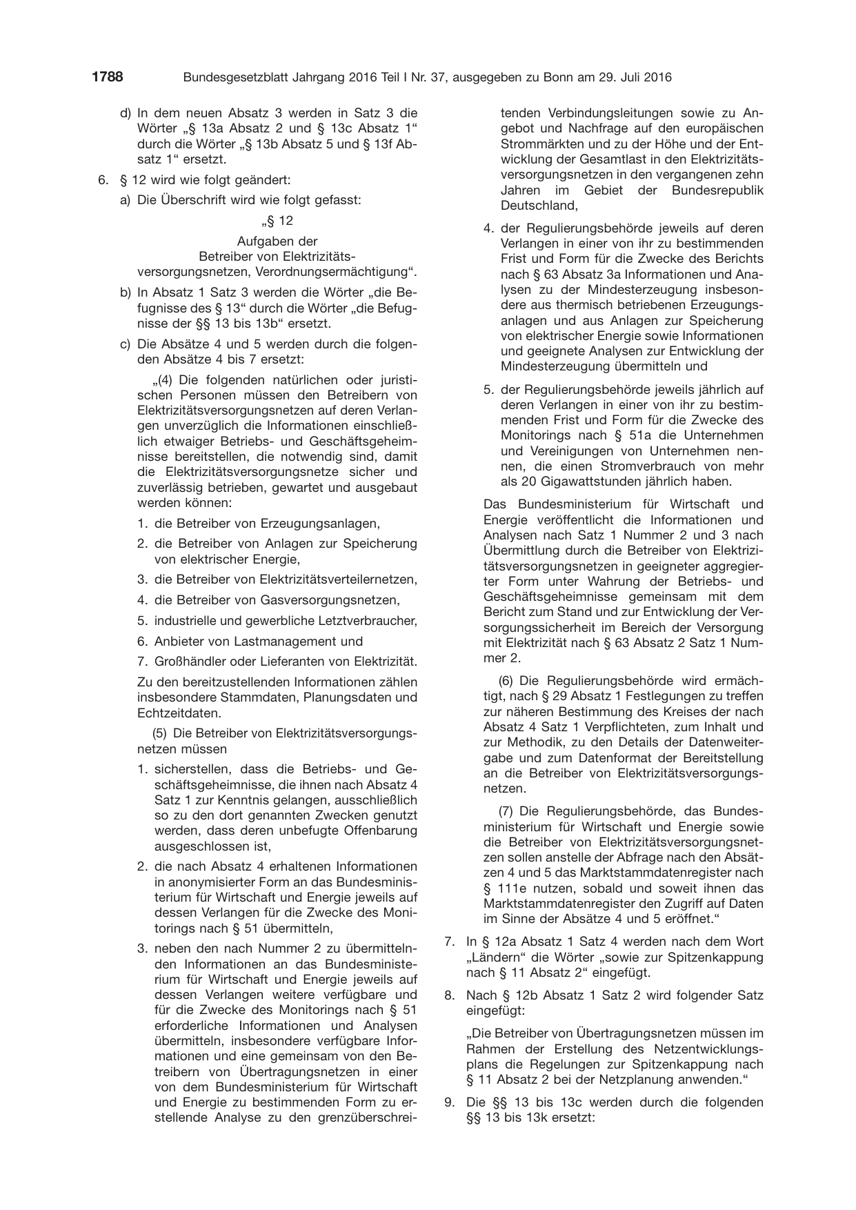 BGBl. 2016, Seite 1788 — Originalseite als Abbildung