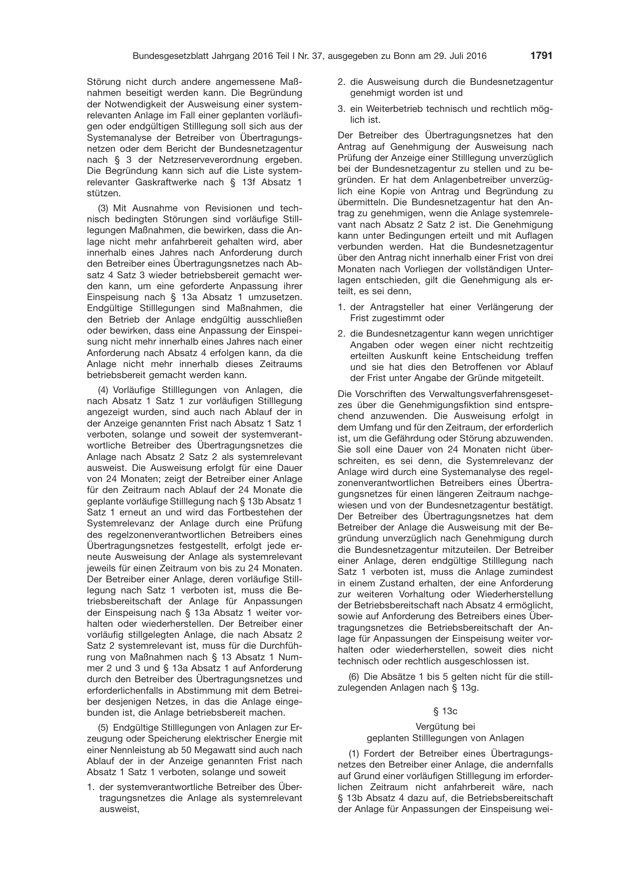 BGBl. 2016, Seite 1791 — Originalseite als Abbildung