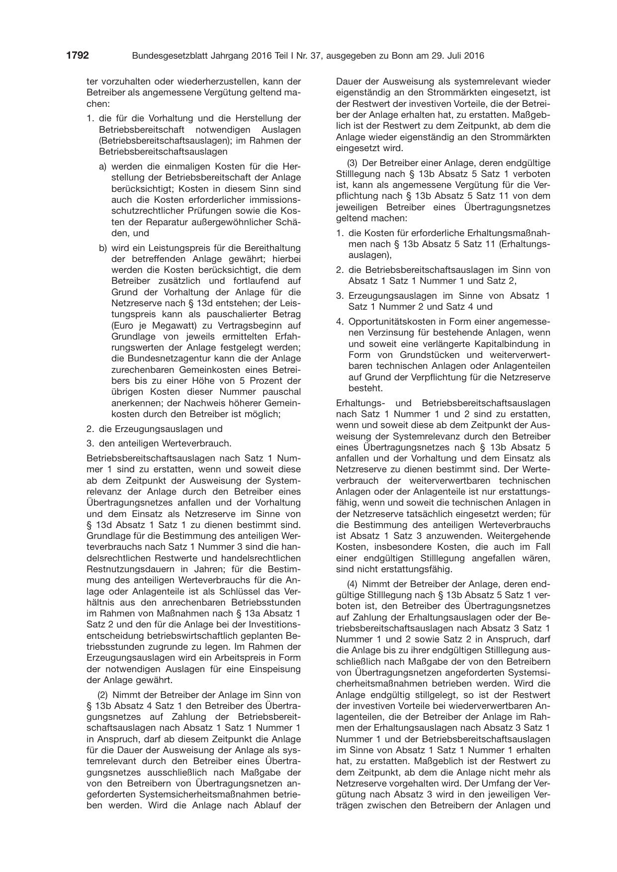 BGBl. 2016, Seite 1792 — Originalseite als Abbildung