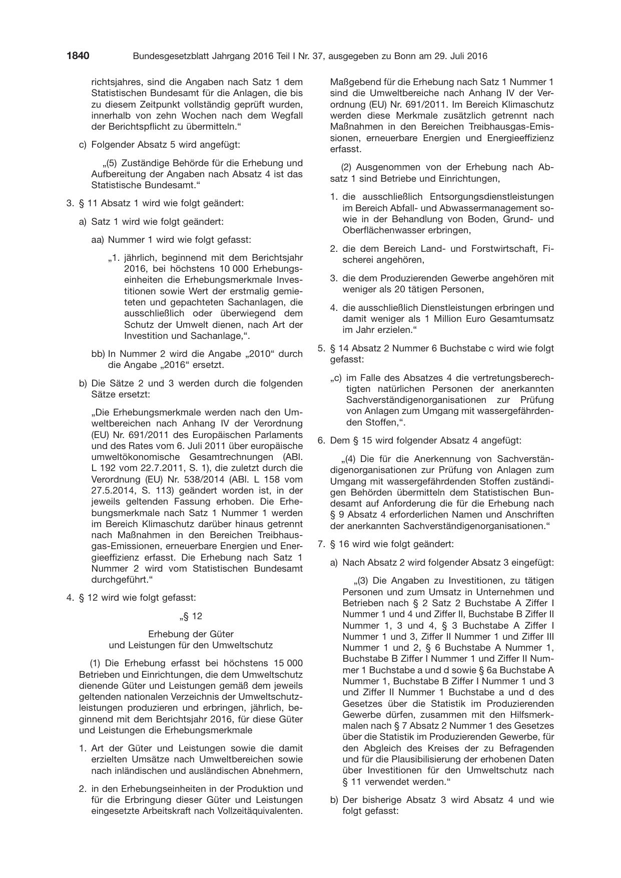 BGBl. 2016, Seite 1840 — Originalseite als Abbildung