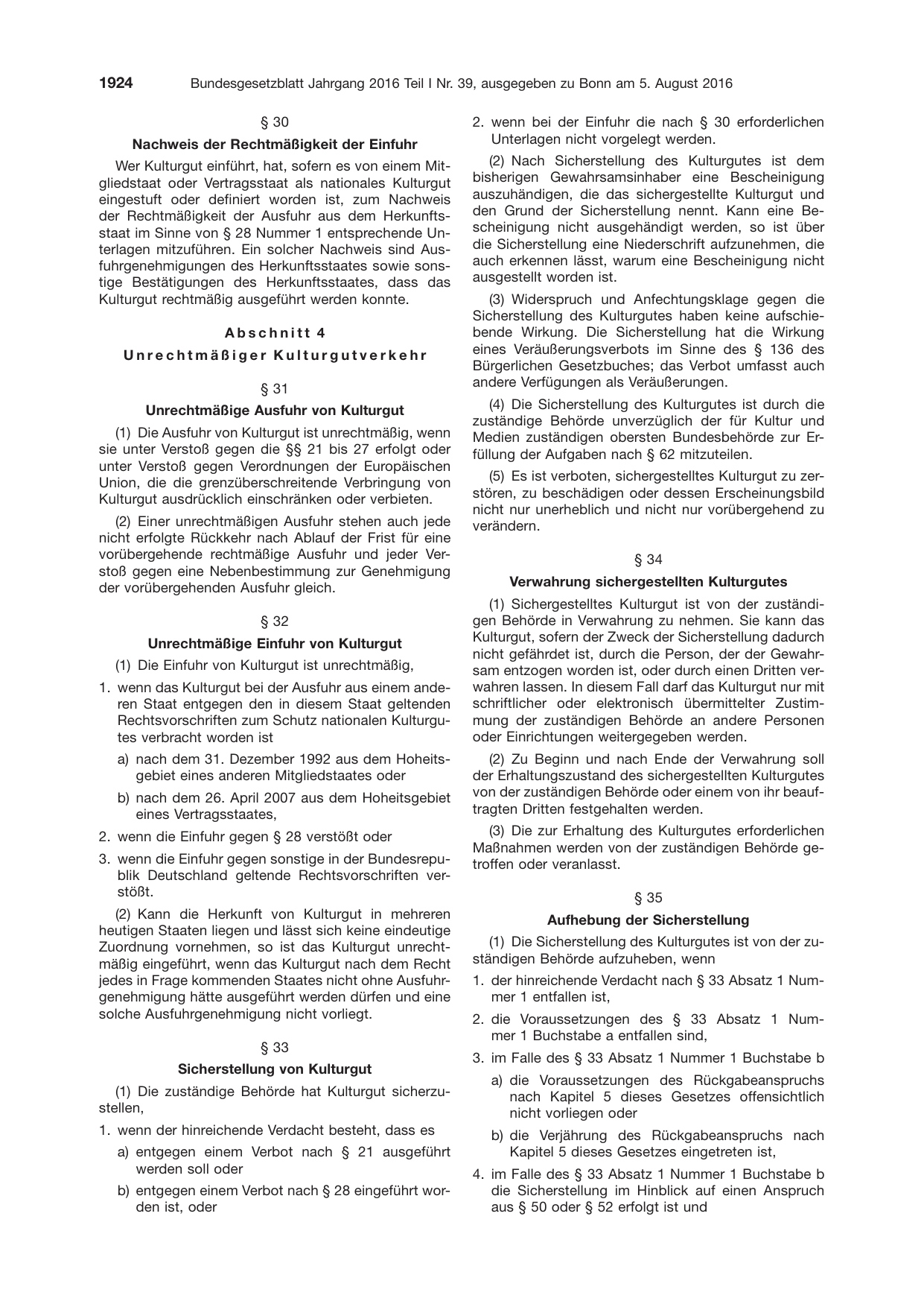 BGBl. 2016, Seite 1924 — Originalseite als Abbildung