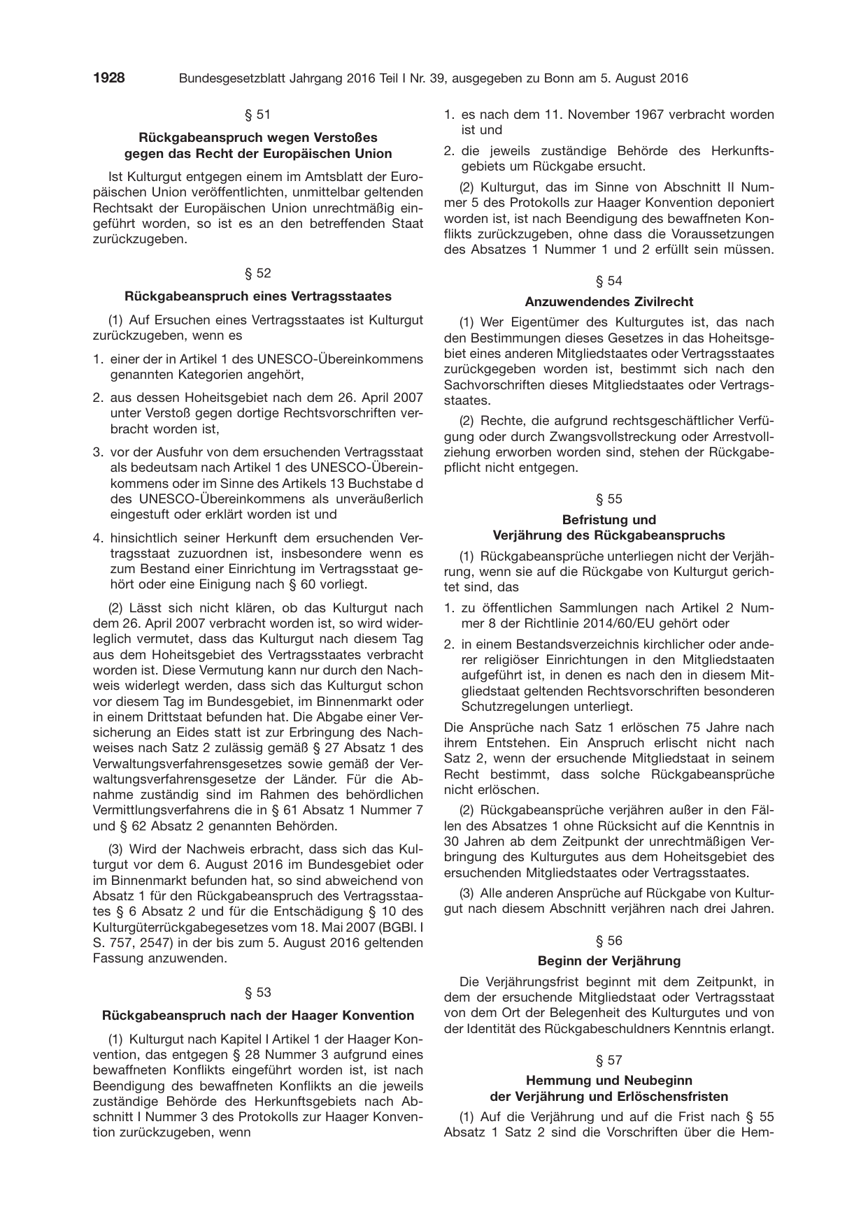 BGBl. 2016, Seite 1928 — Originalseite als Abbildung