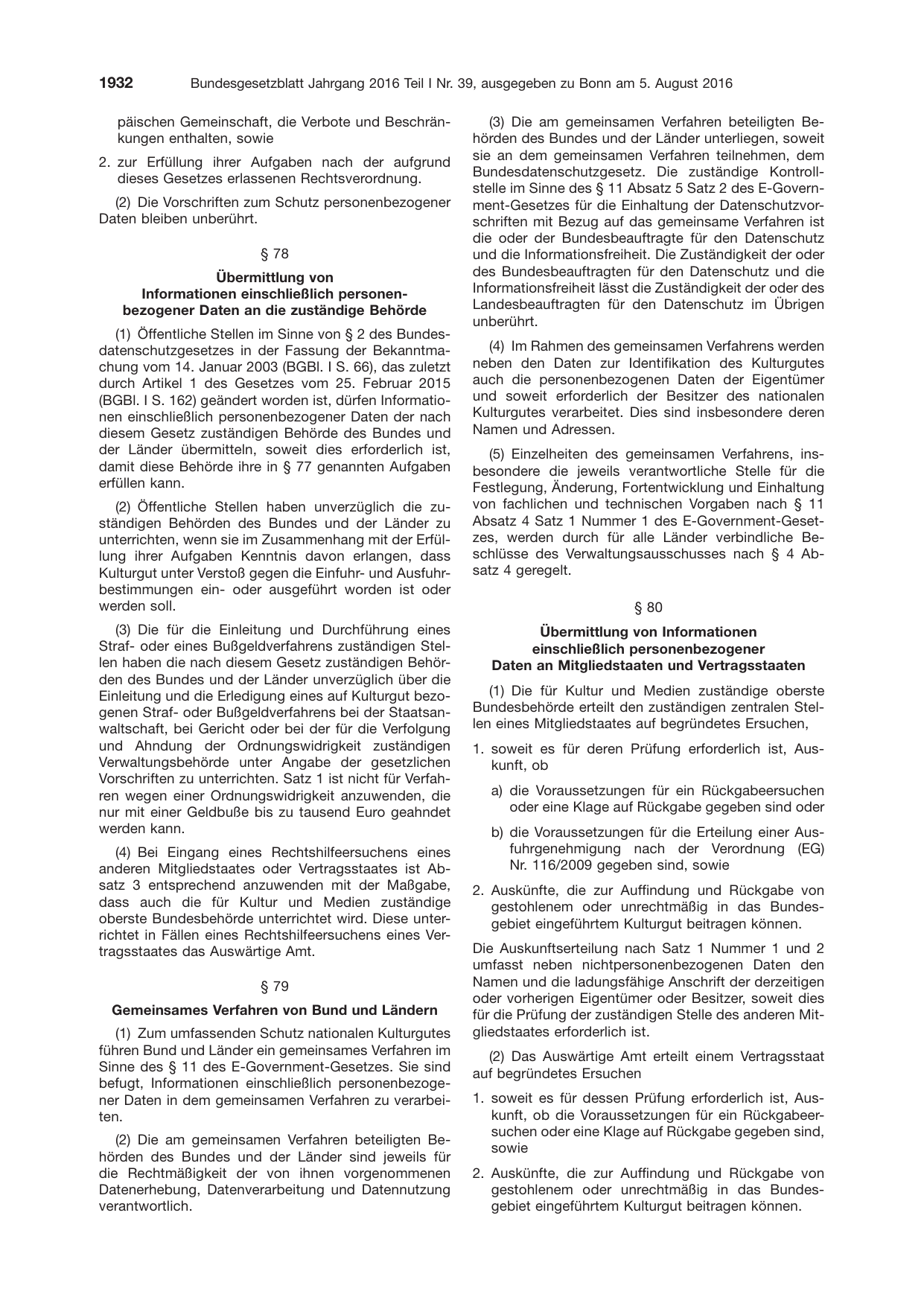 BGBl. 2016, Seite 1932 — Originalseite als Abbildung