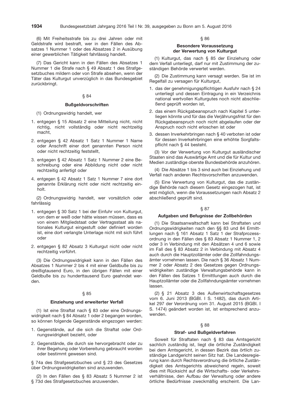 BGBl. 2016, Seite 1934 — Originalseite als Abbildung