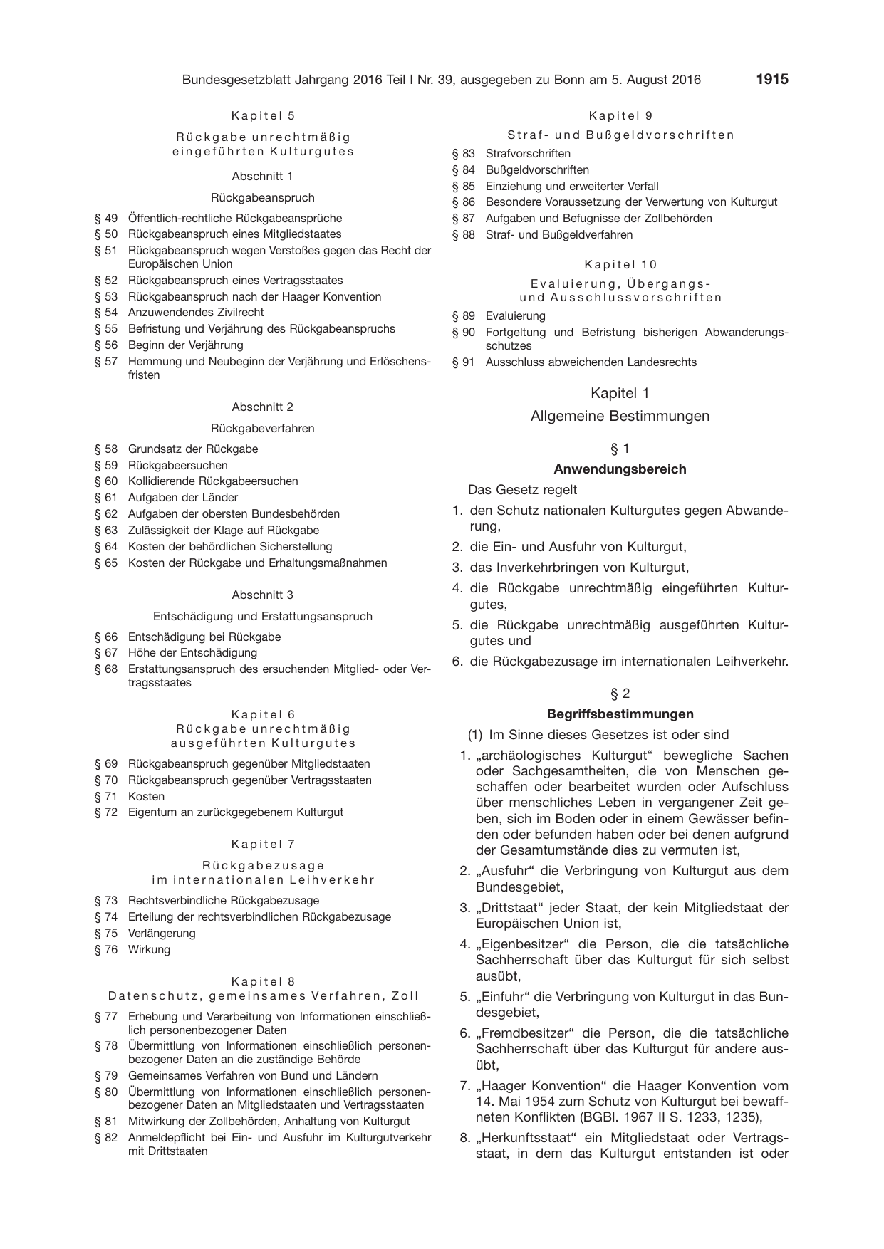 BGBl. 2016, Seite 1915 — Originalseite als Abbildung