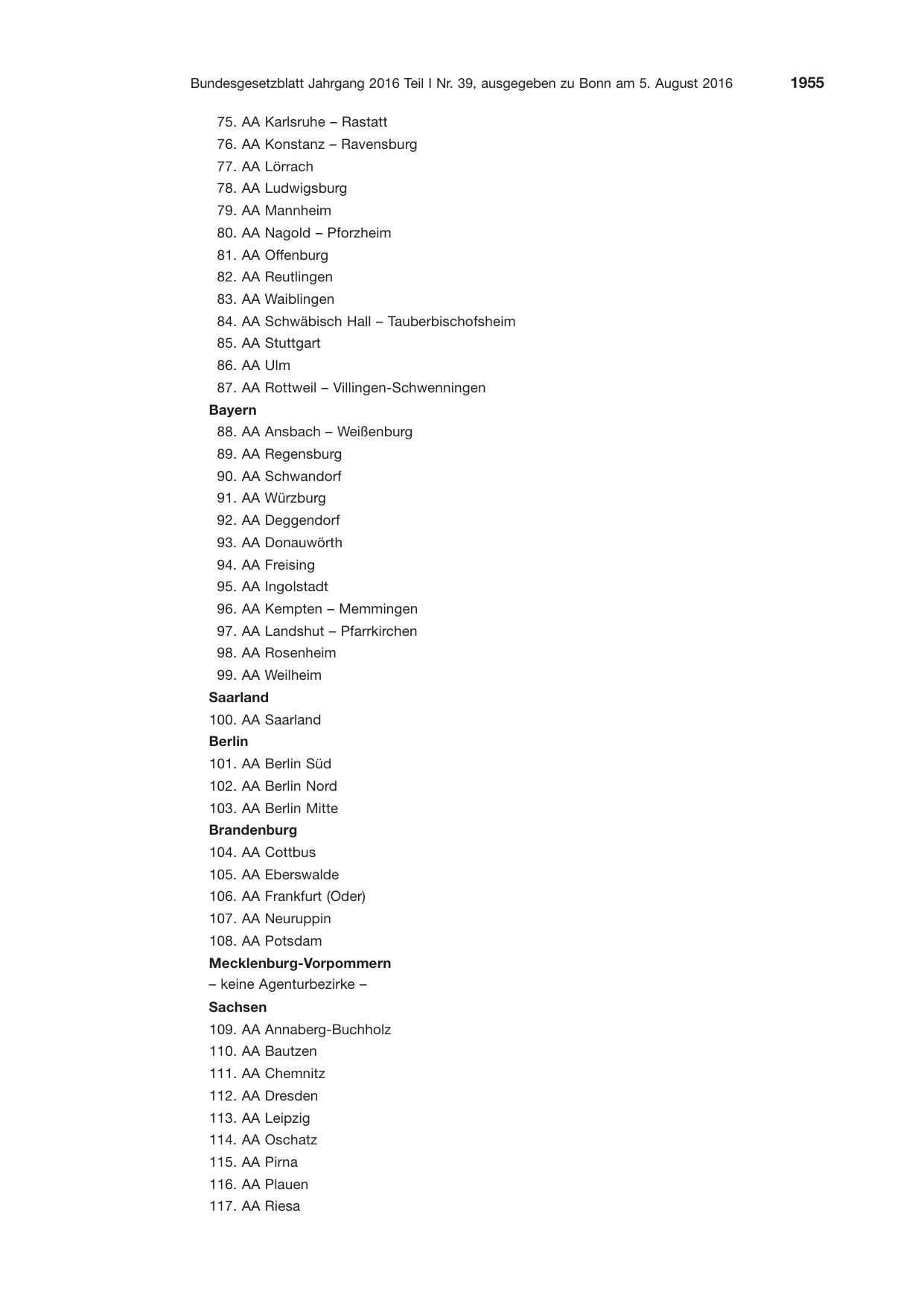 BGBl. 2016, Seite 1955 — Originalseite als Abbildung