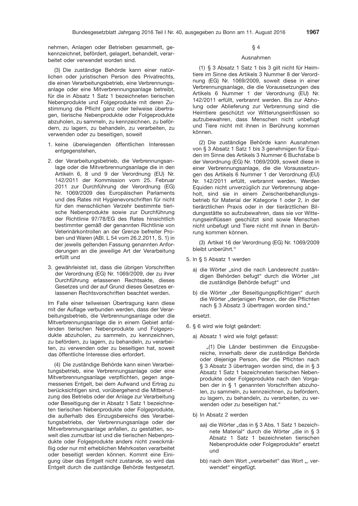 BGBl. 2016, Seite 1967 — Originalseite als Abbildung