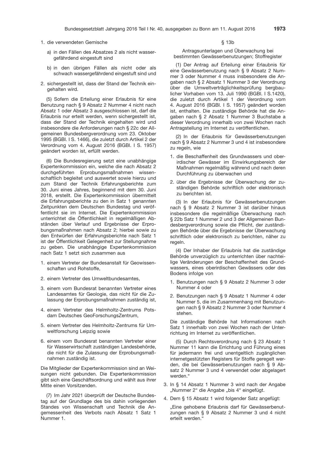 BGBl. 2016, Seite 1973 — Originalseite als Abbildung