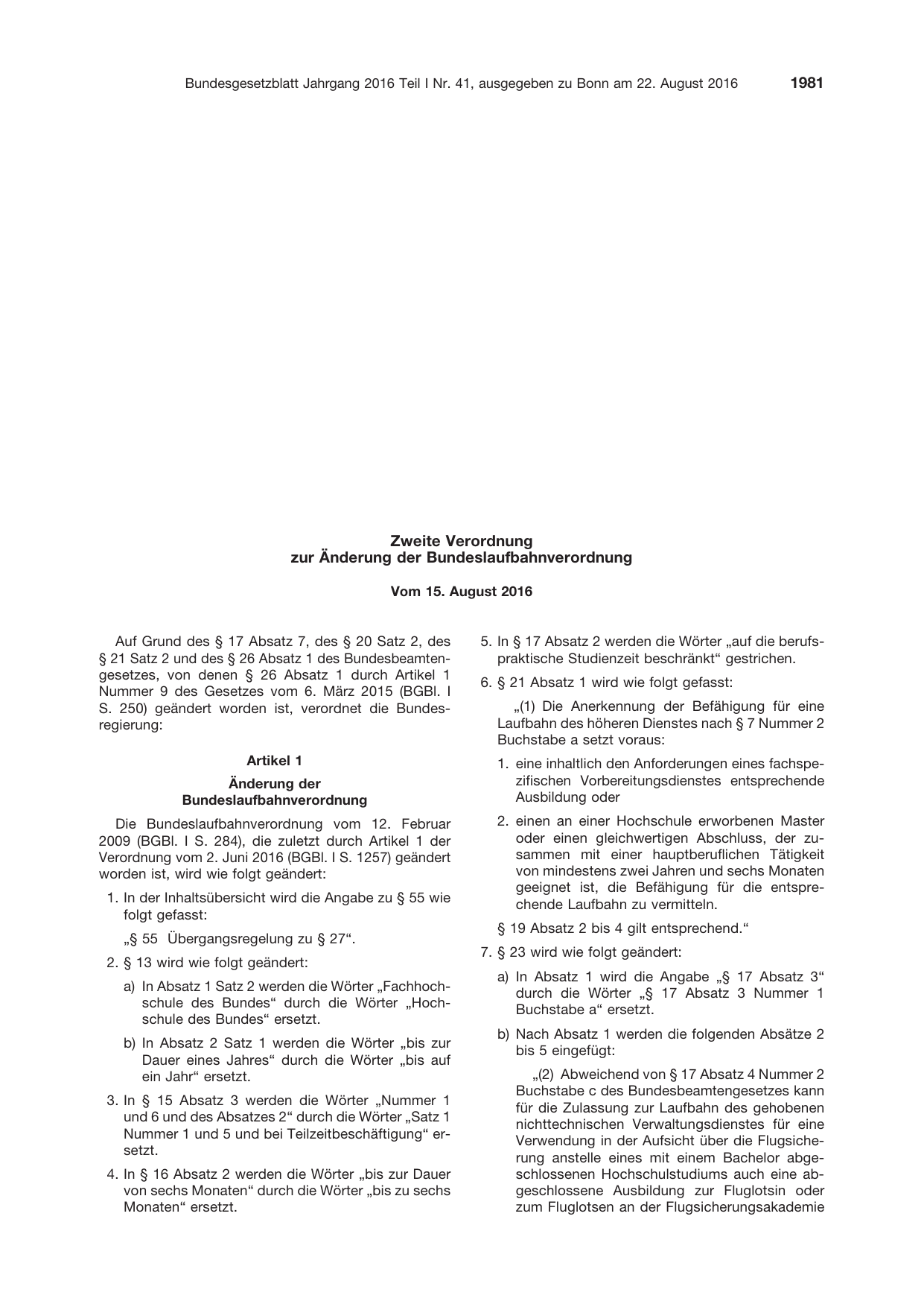 BGBl. 2016, Seite 1981 — Originalseite als Abbildung