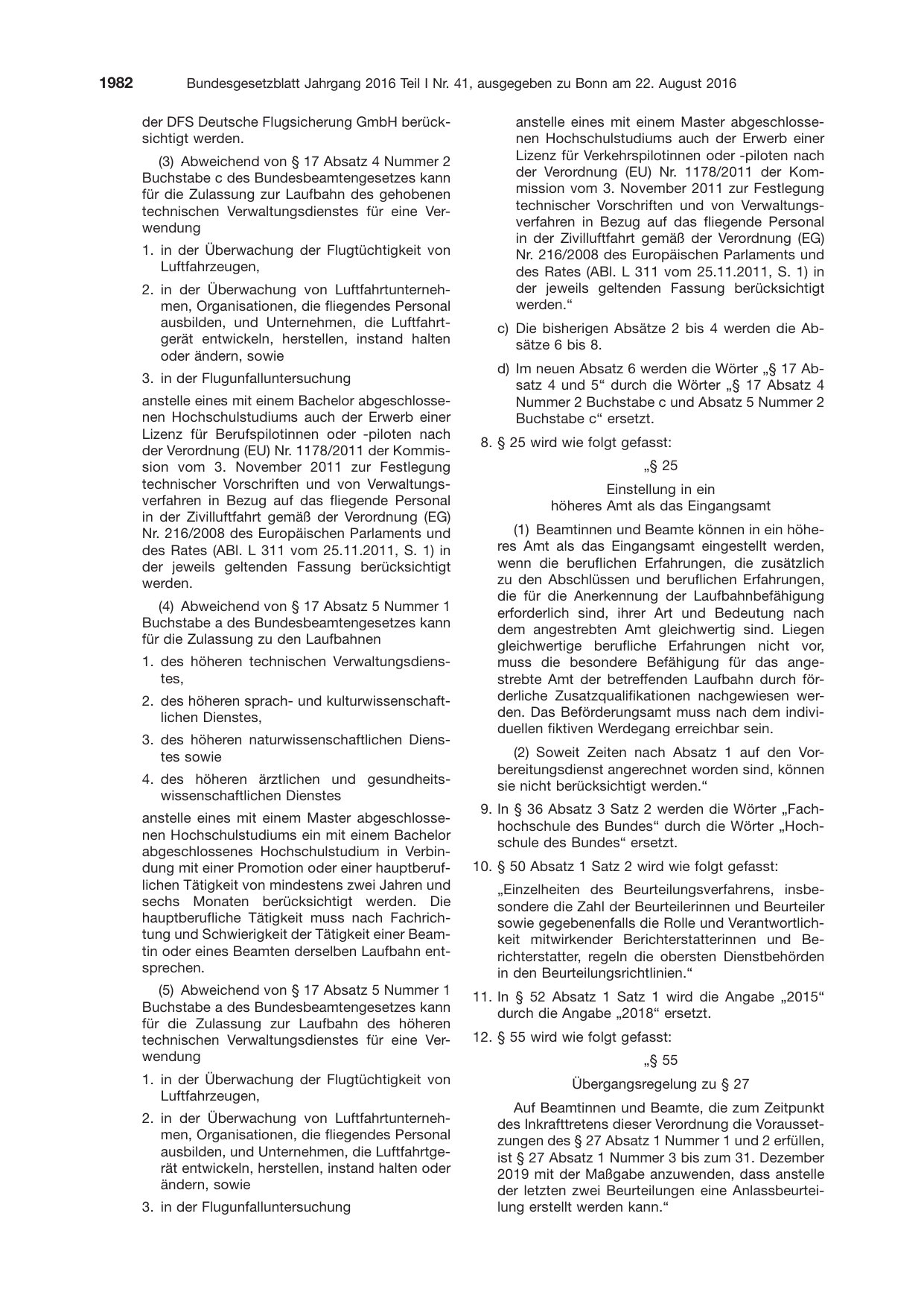 BGBl. 2016, Seite 1982 — Originalseite als Abbildung