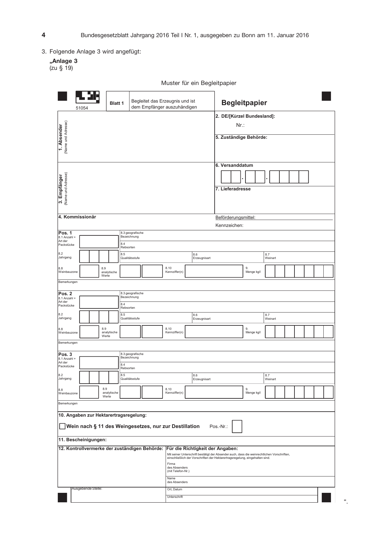 BGBl. 2016, Seite 4 — Originalseite als Abbildung