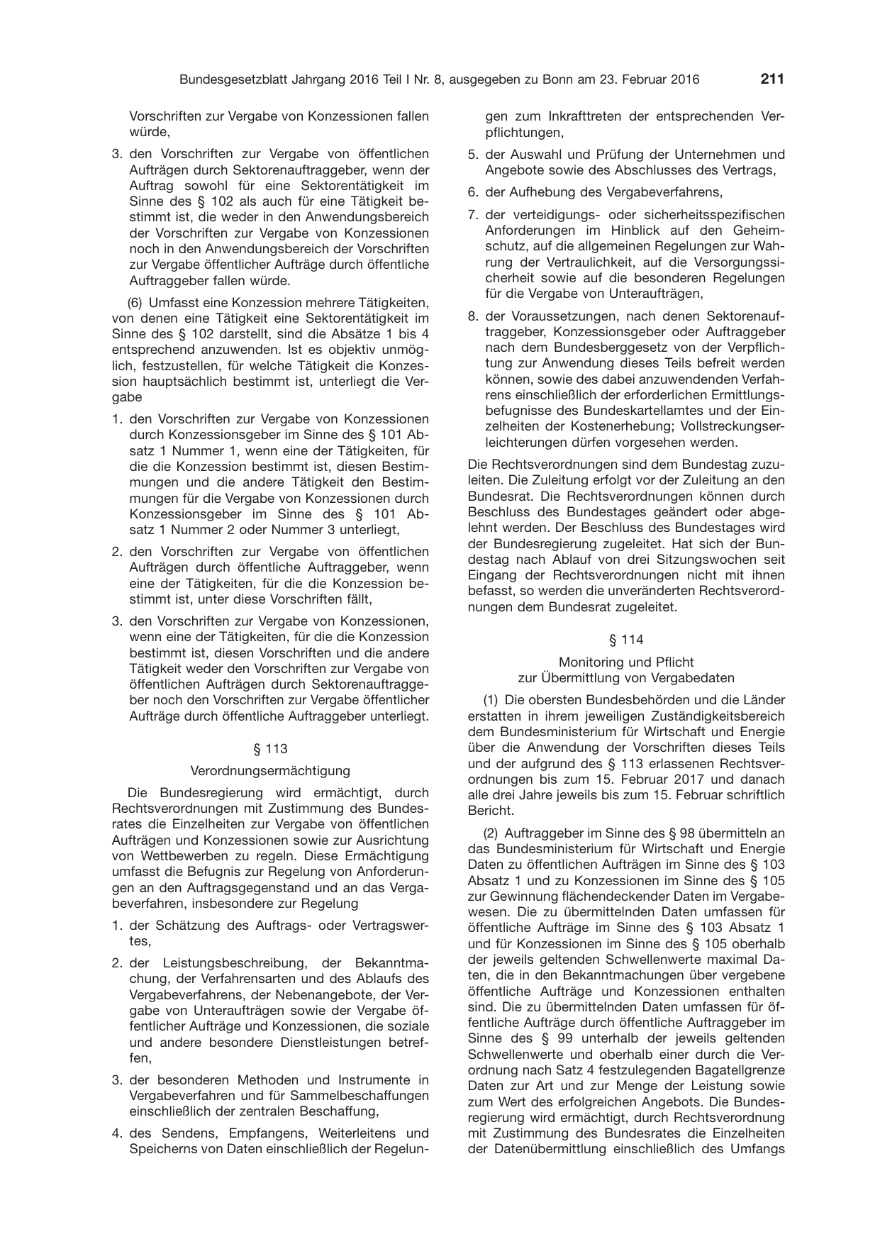 BGBl. 2016, Seite 211 — Originalseite als Abbildung
