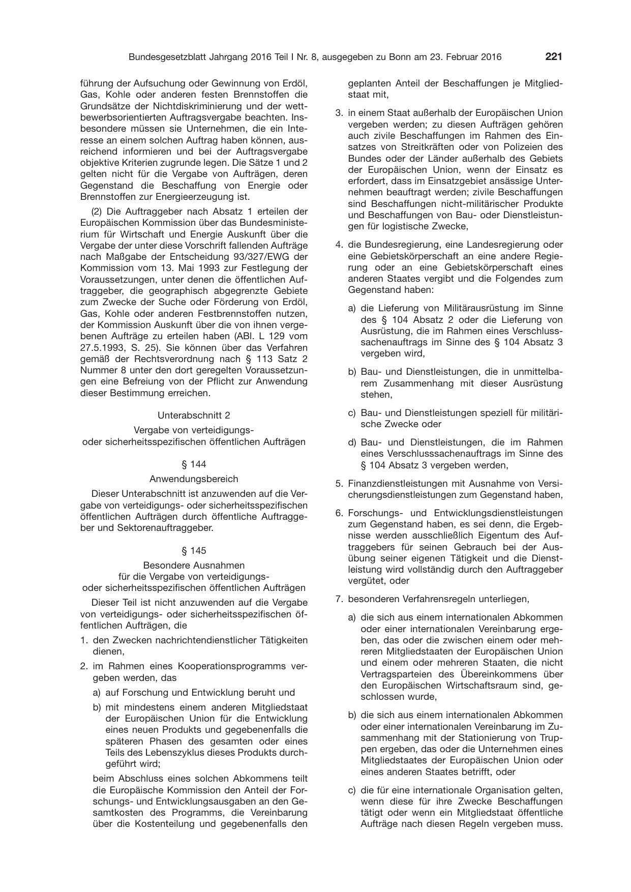 BGBl. 2016, Seite 221 — Originalseite als Abbildung