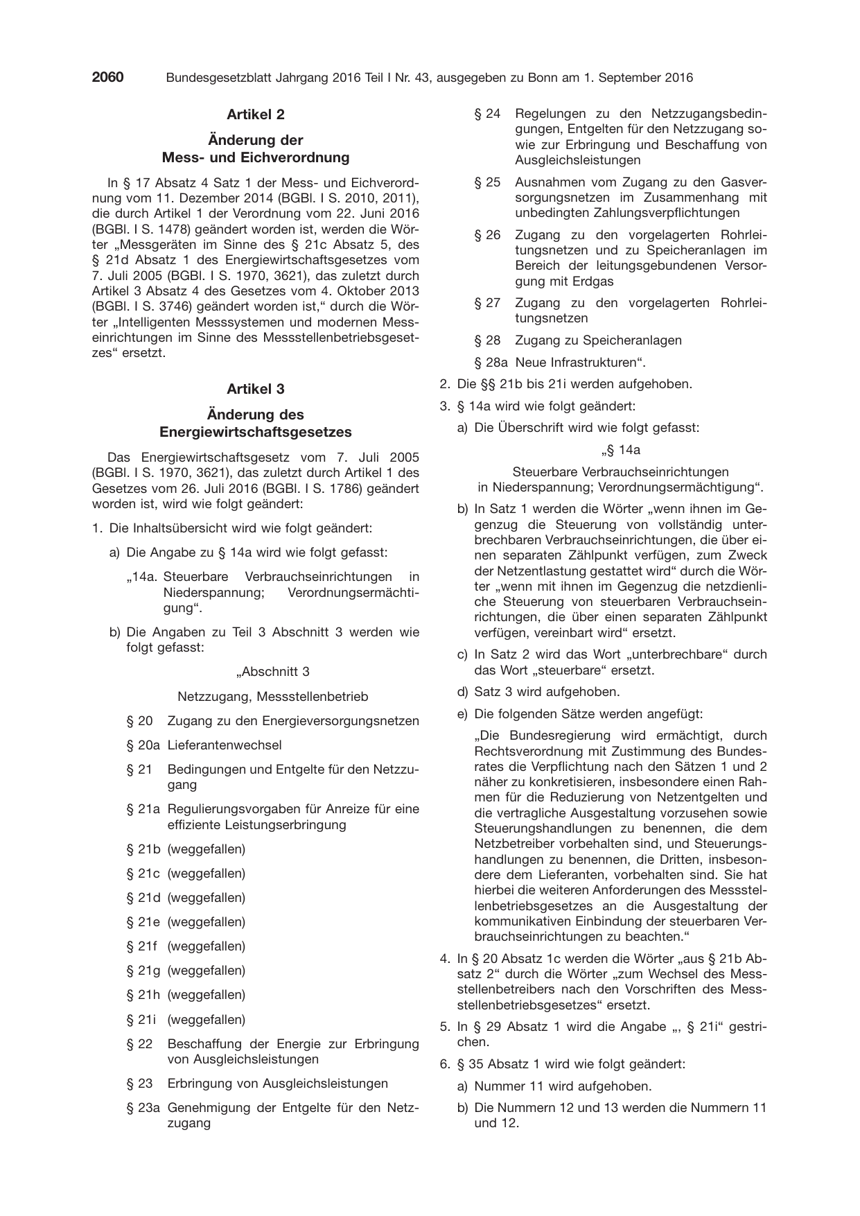 BGBl. 2016, Seite 2060 — Originalseite als Abbildung
