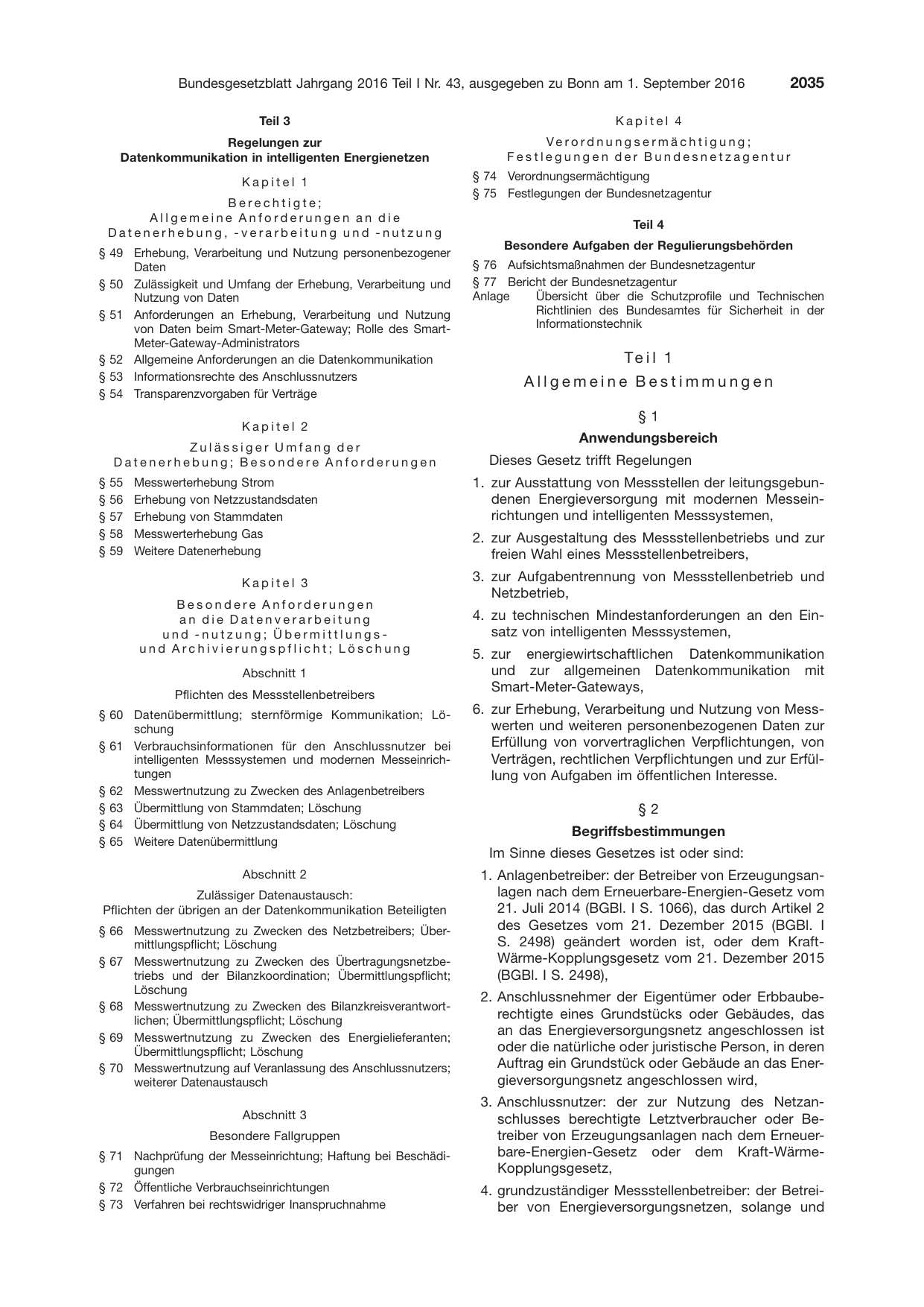 BGBl. 2016, Seite 2035 — Originalseite als Abbildung