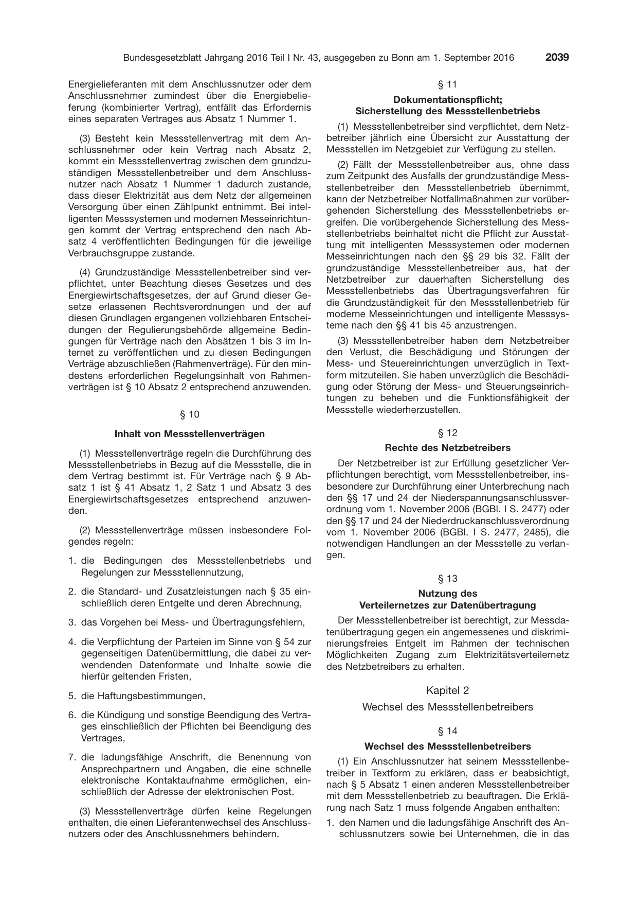 BGBl. 2016, Seite 2039 — Originalseite als Abbildung