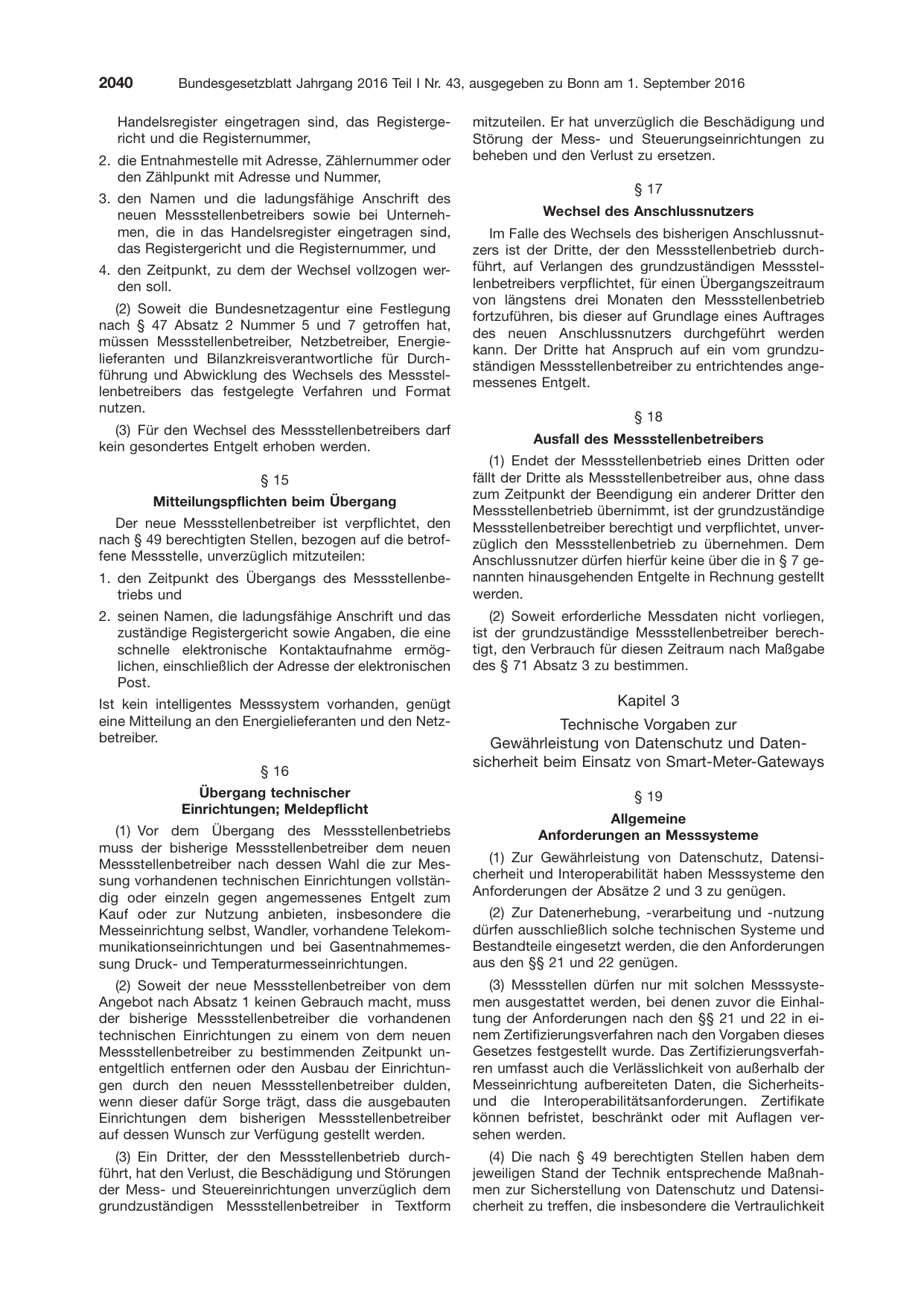 BGBl. 2016, Seite 2040 — Originalseite als Abbildung