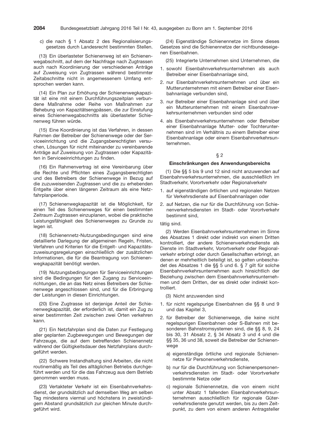 BGBl. 2016, Seite 2084 — Originalseite als Abbildung
