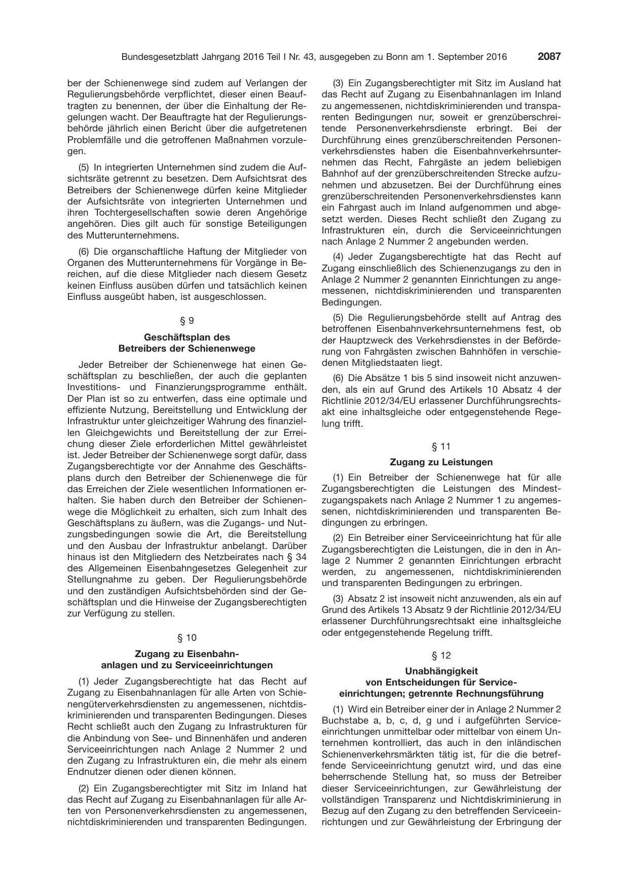 BGBl. 2016, Seite 2087 — Originalseite als Abbildung