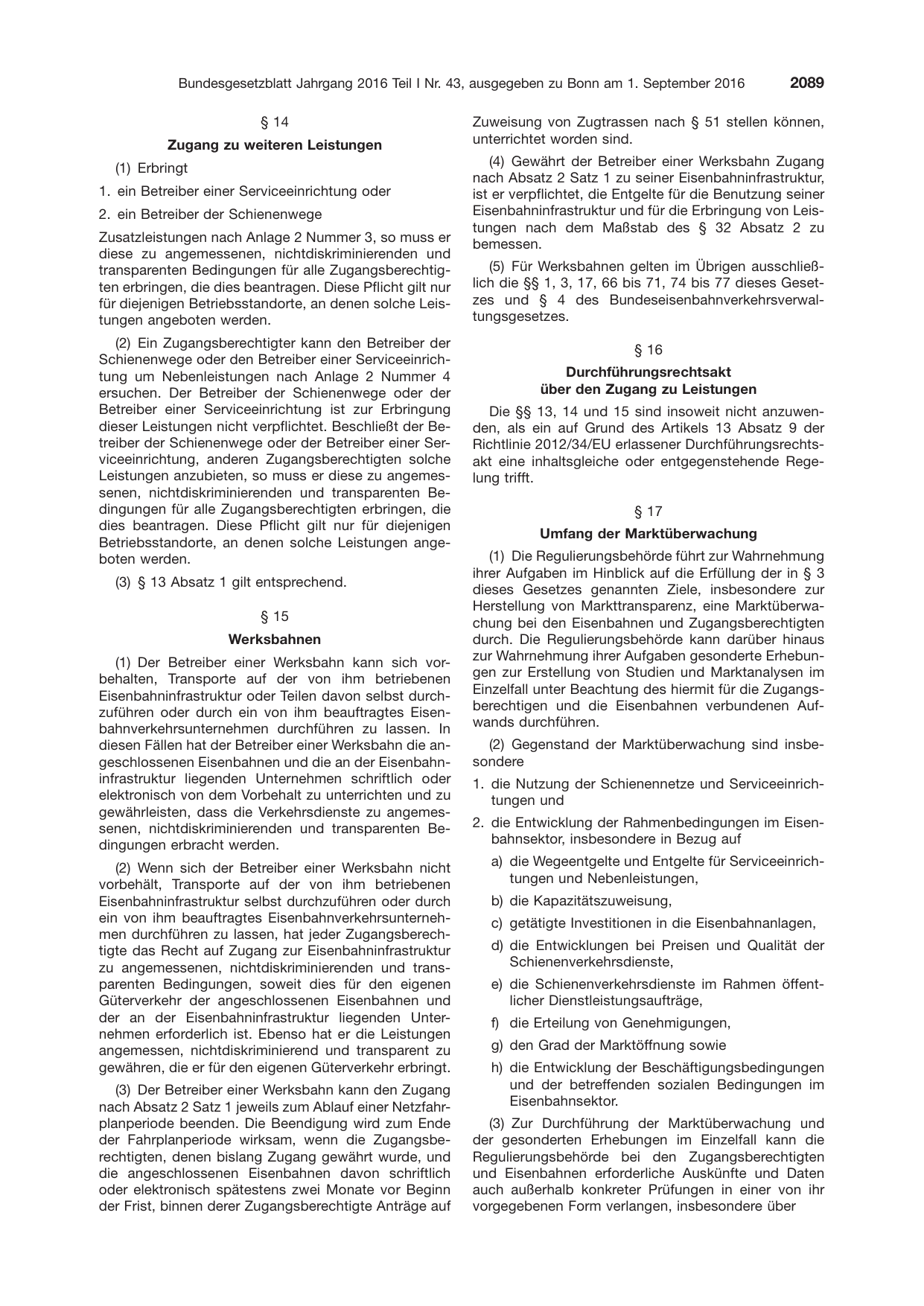 BGBl. 2016, Seite 2089 — Originalseite als Abbildung