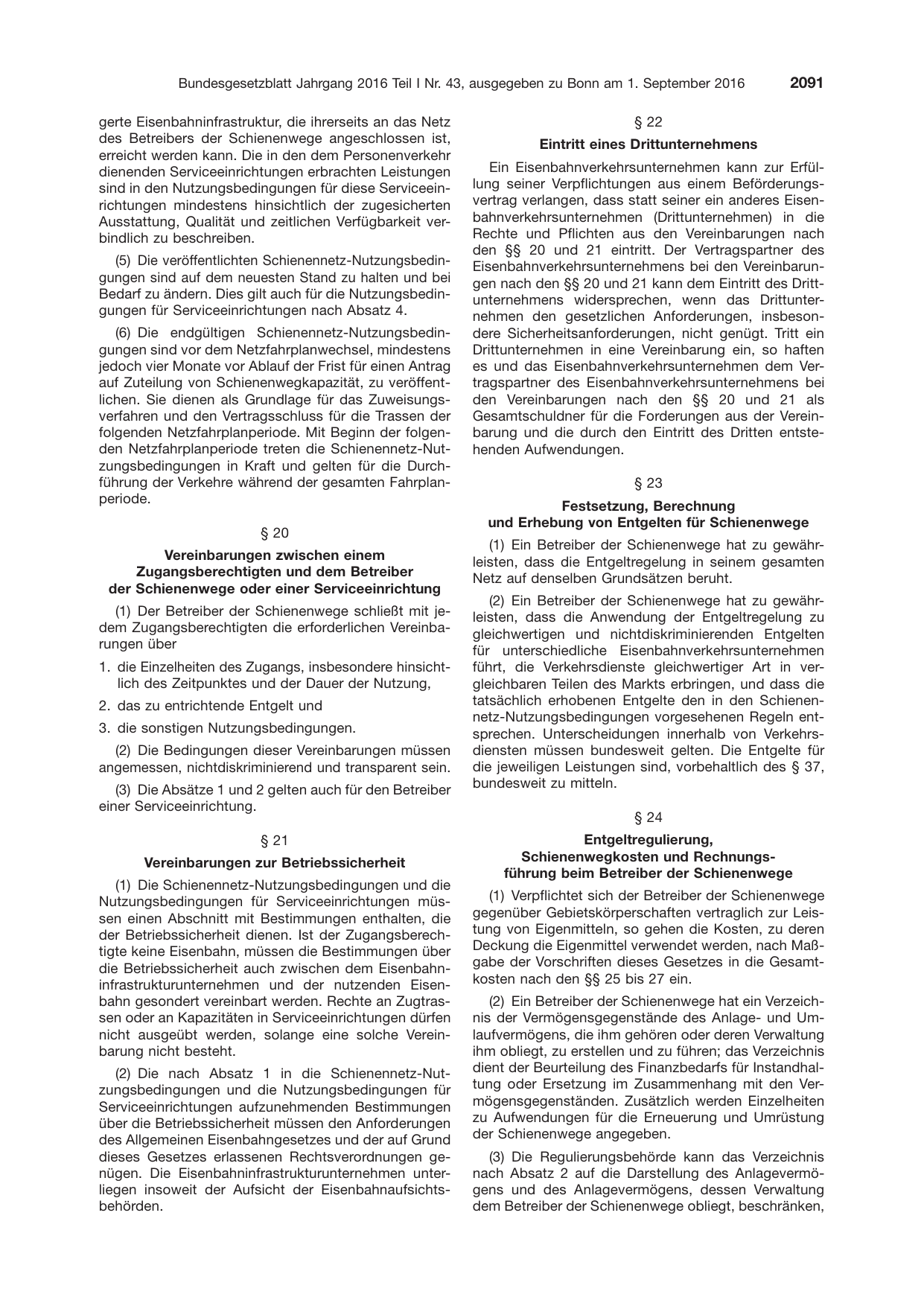 BGBl. 2016, Seite 2091 — Originalseite als Abbildung