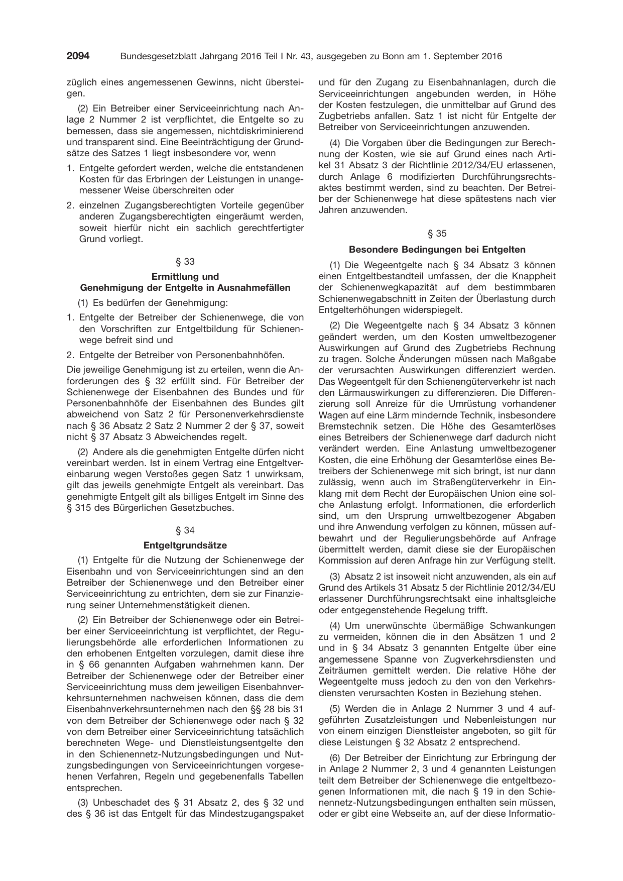 BGBl. 2016, Seite 2094 — Originalseite als Abbildung