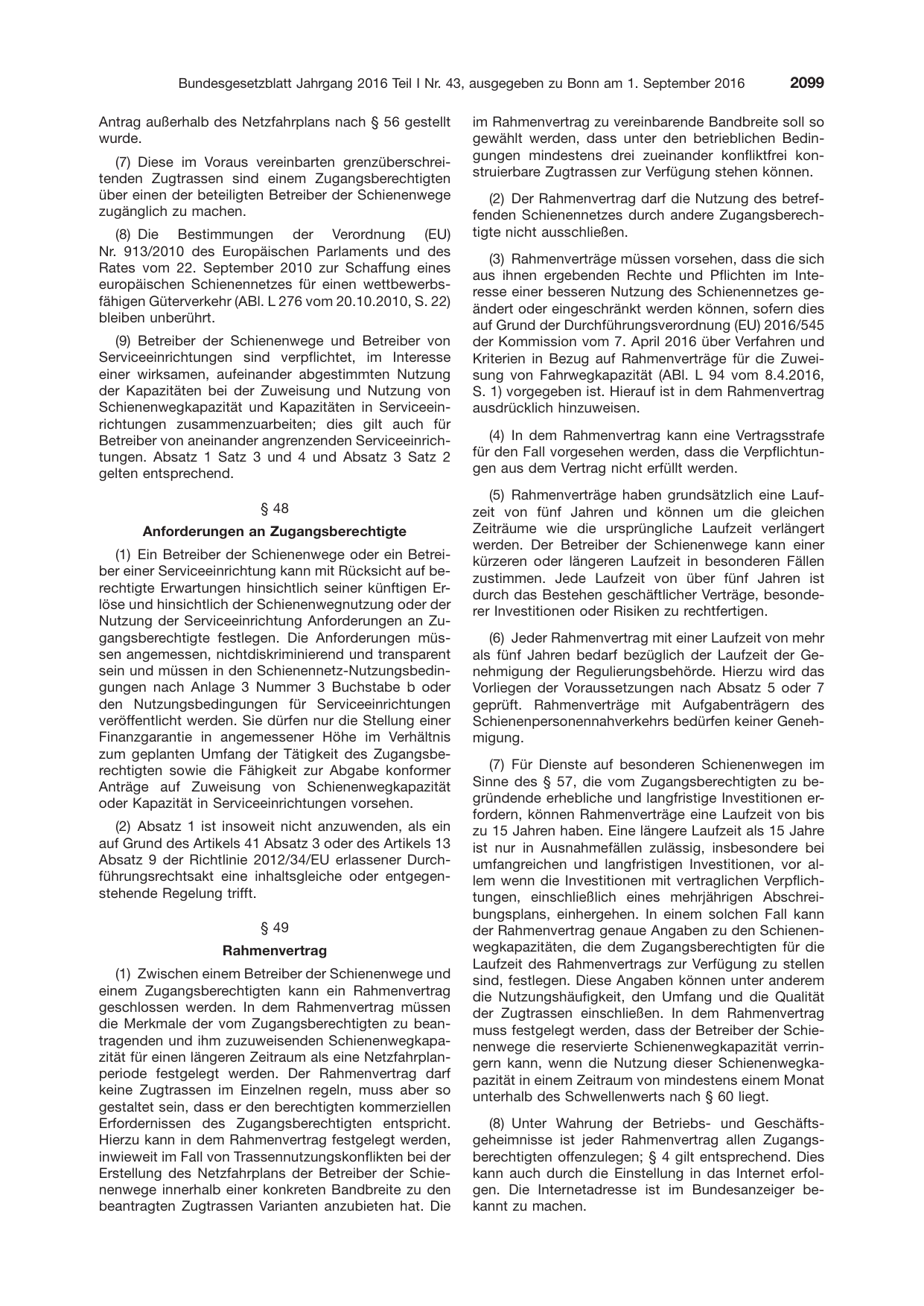 BGBl. 2016, Seite 2099 — Originalseite als Abbildung