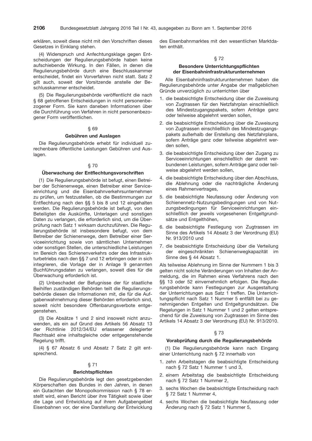 BGBl. 2016, Seite 2106 — Originalseite als Abbildung