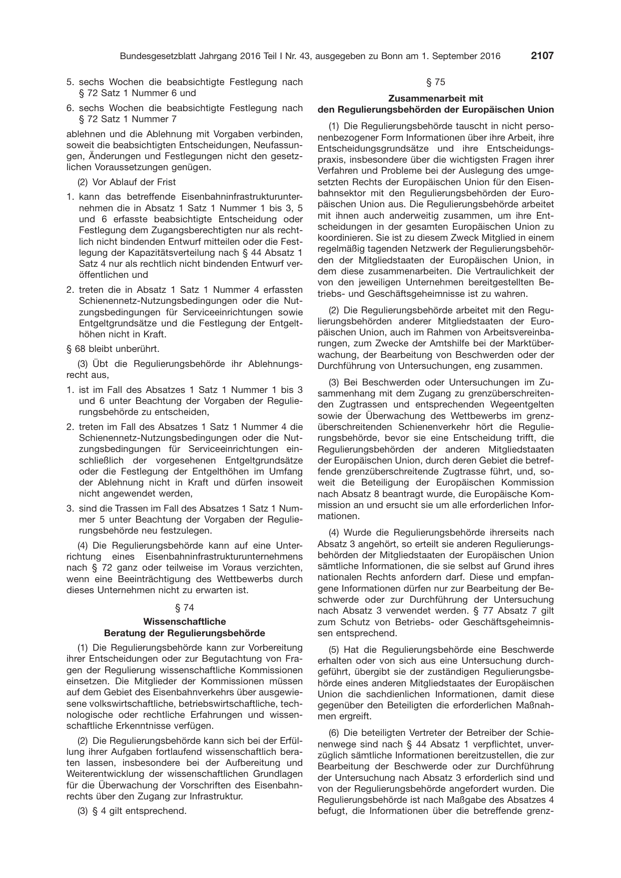 BGBl. 2016, Seite 2107 — Originalseite als Abbildung