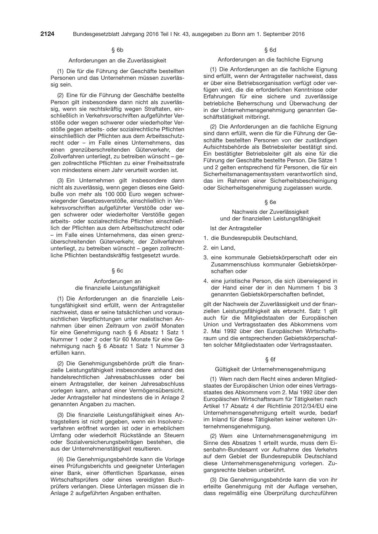 BGBl. 2016, Seite 2124 — Originalseite als Abbildung