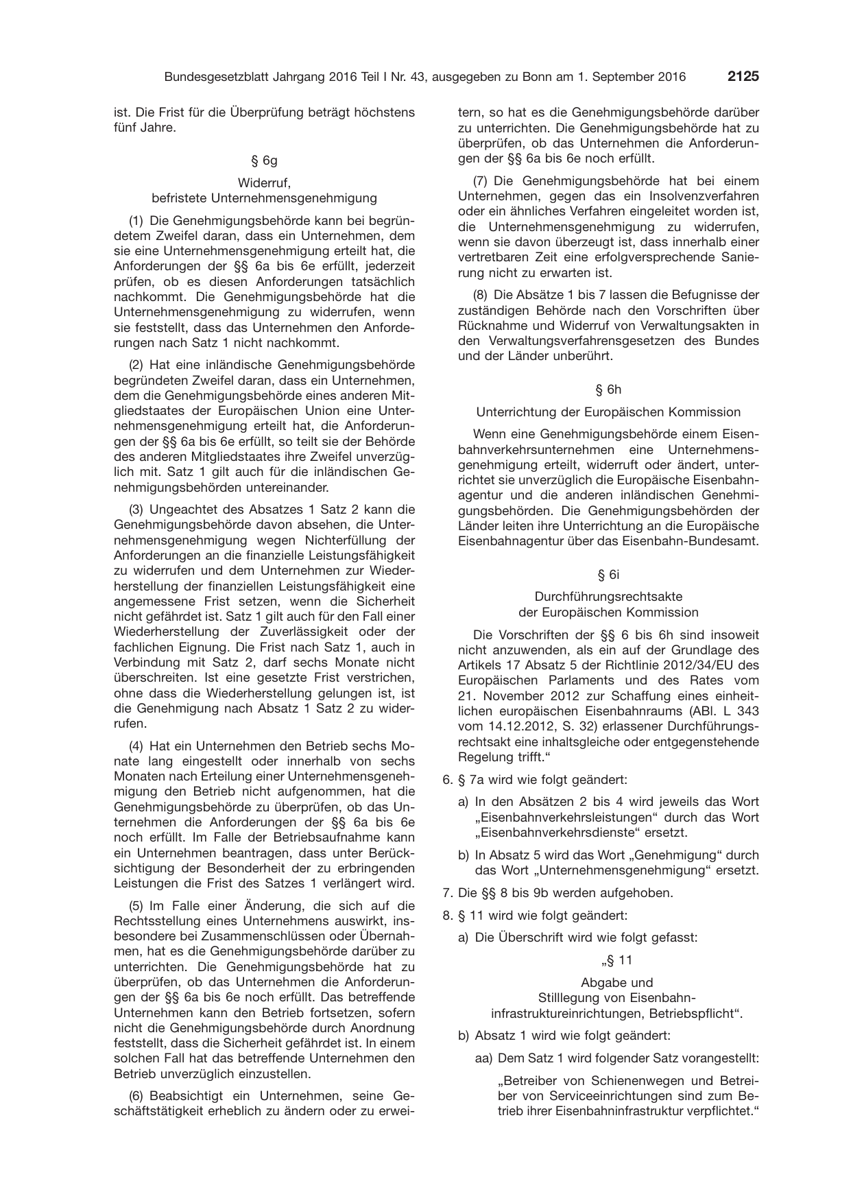 BGBl. 2016, Seite 2125 — Originalseite als Abbildung