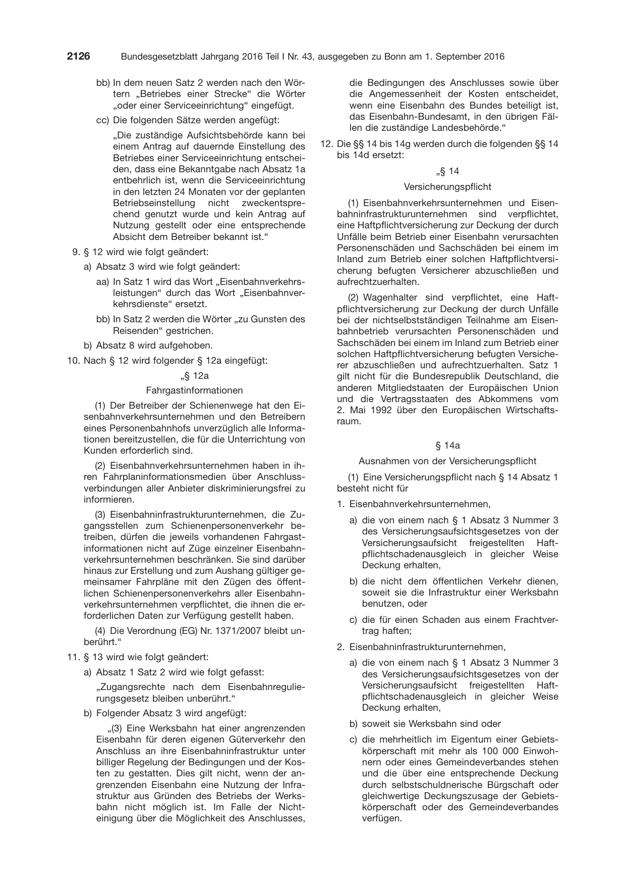 BGBl. 2016, Seite 2126 — Originalseite als Abbildung