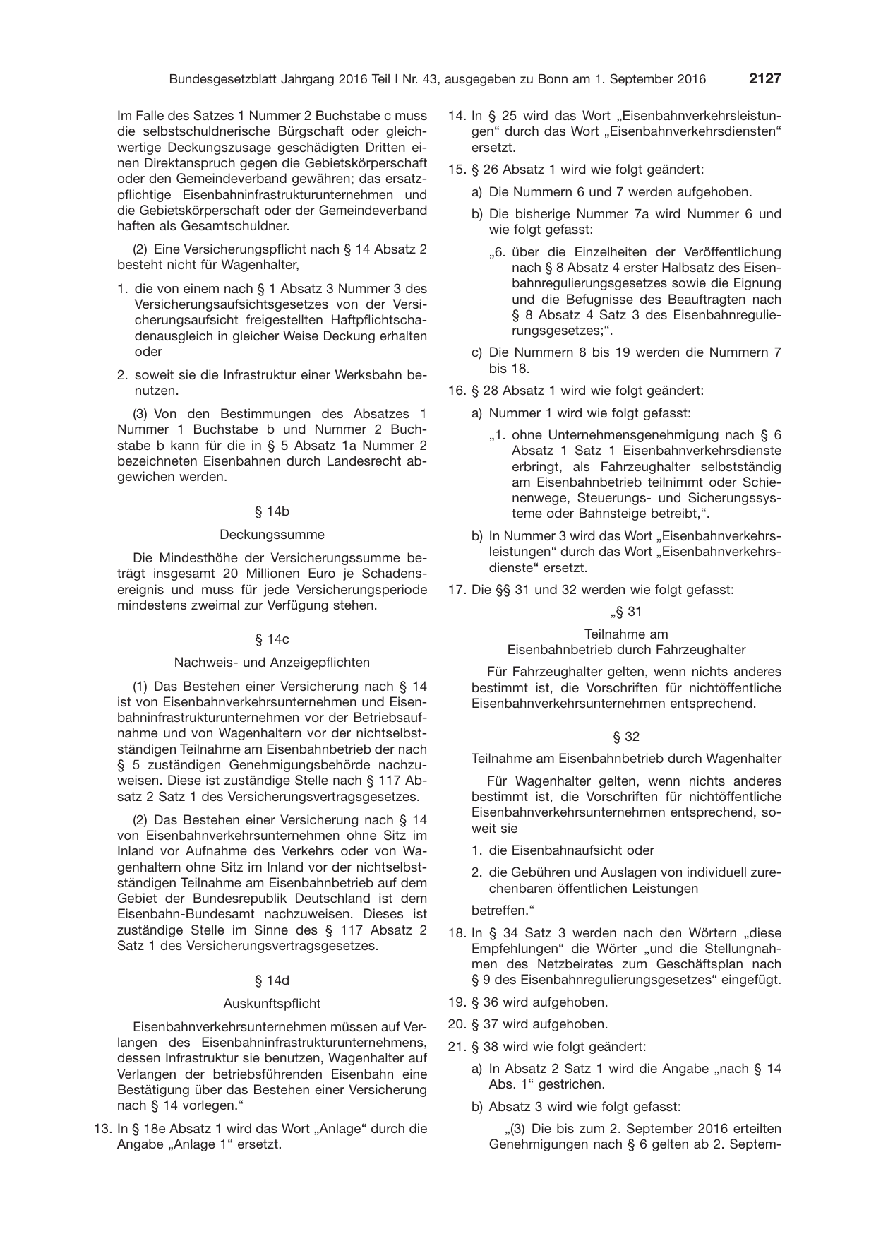 BGBl. 2016, Seite 2127 — Originalseite als Abbildung