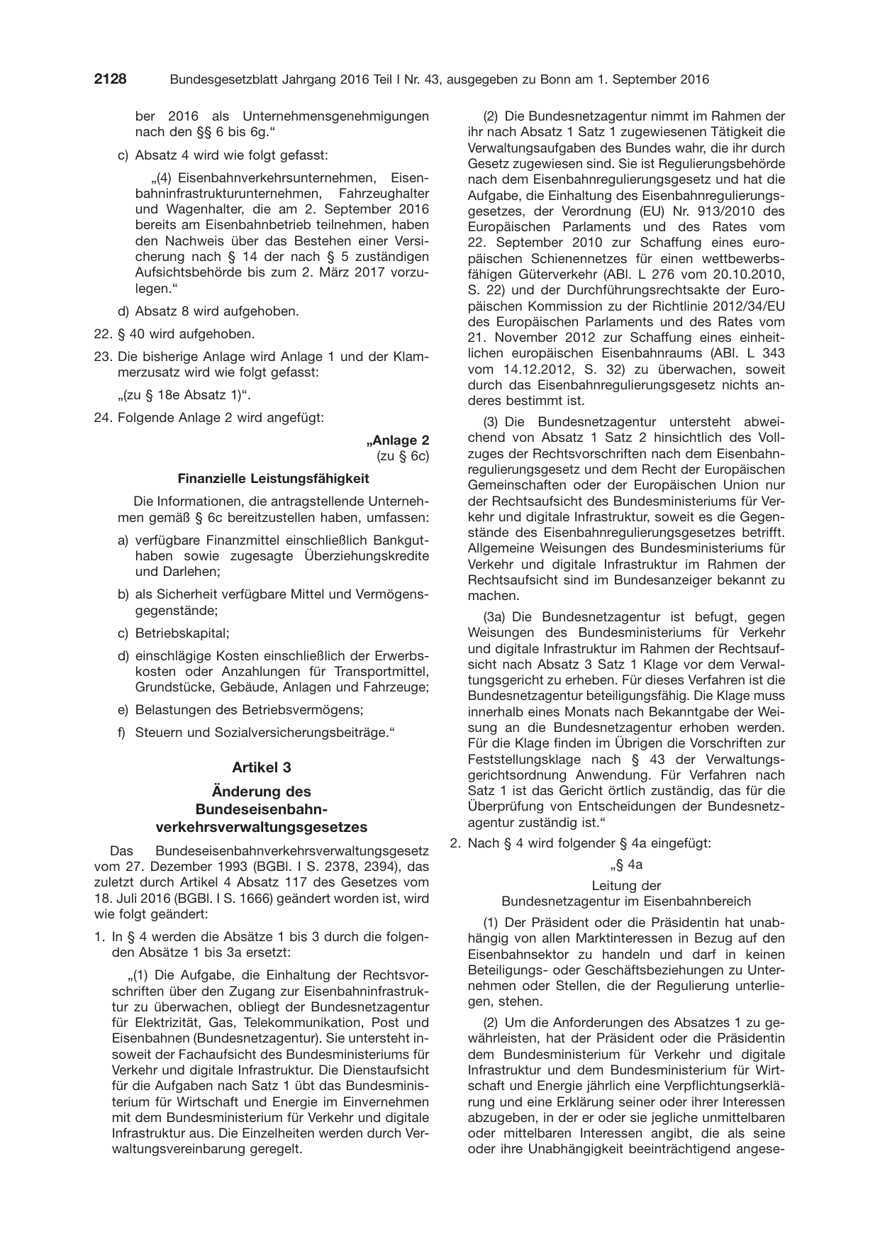BGBl. 2016, Seite 2128 — Originalseite als Abbildung