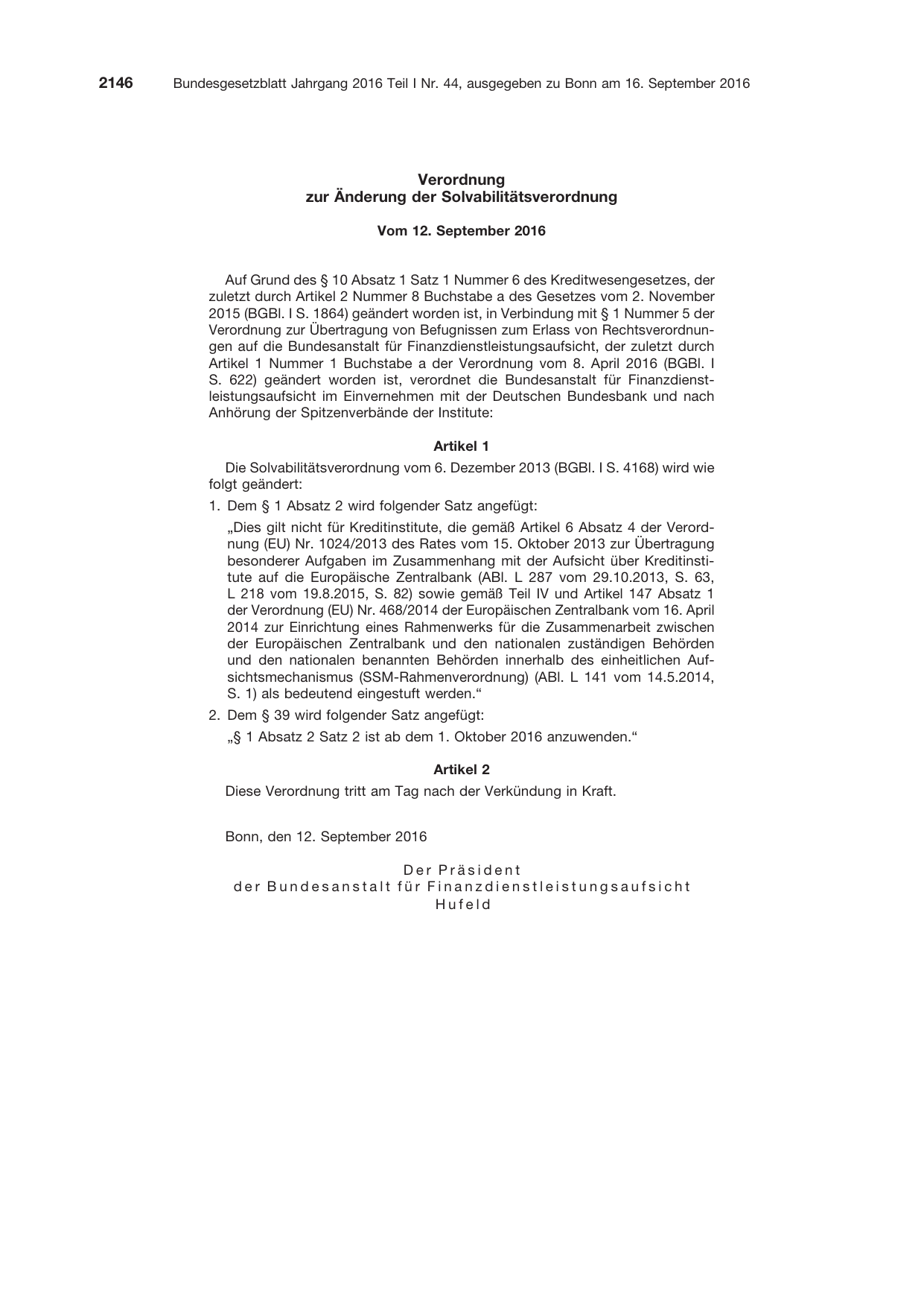 BGBl. 2016, Seite 2146 — Originalseite als Abbildung