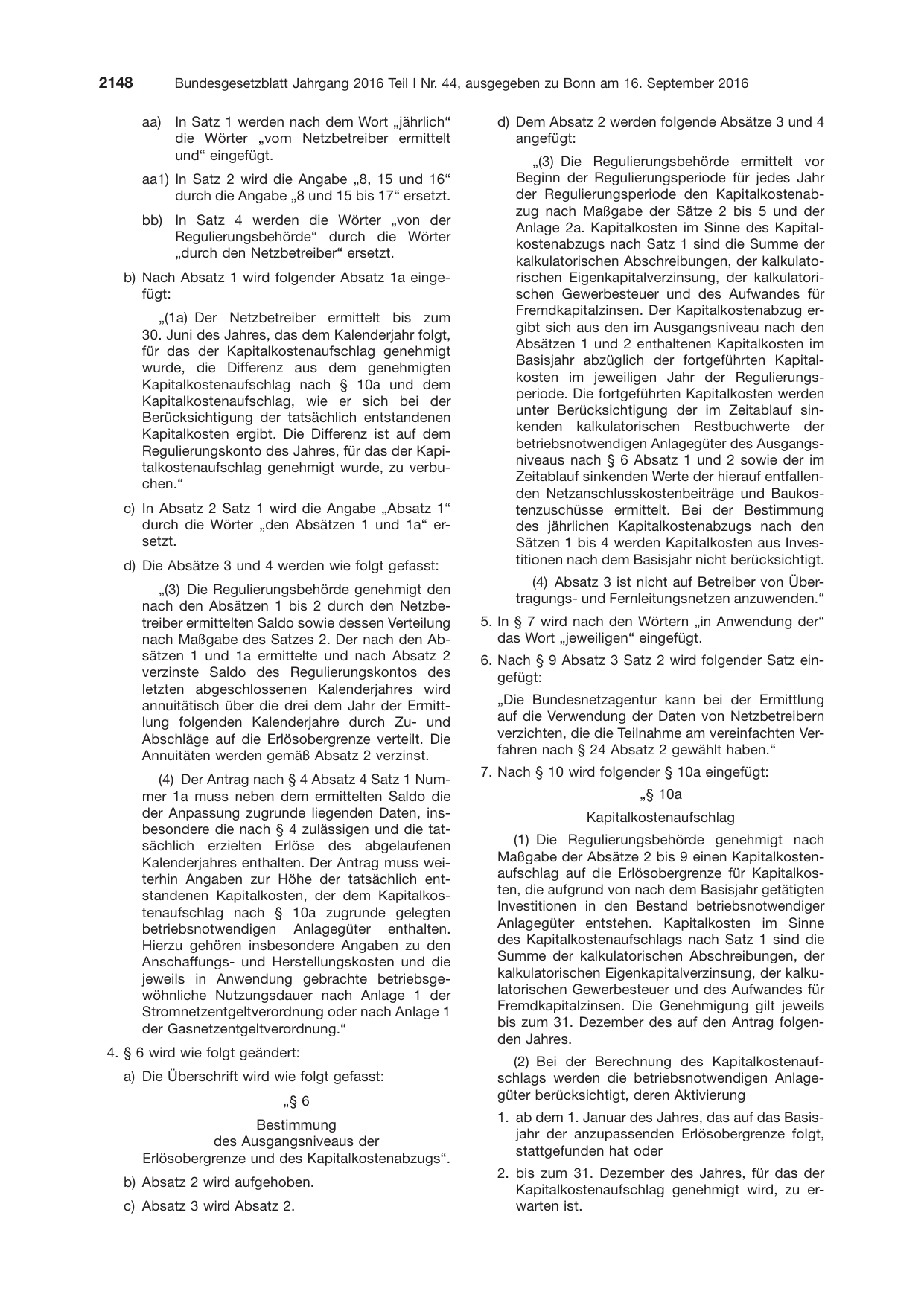 BGBl. 2016, Seite 2148 — Originalseite als Abbildung