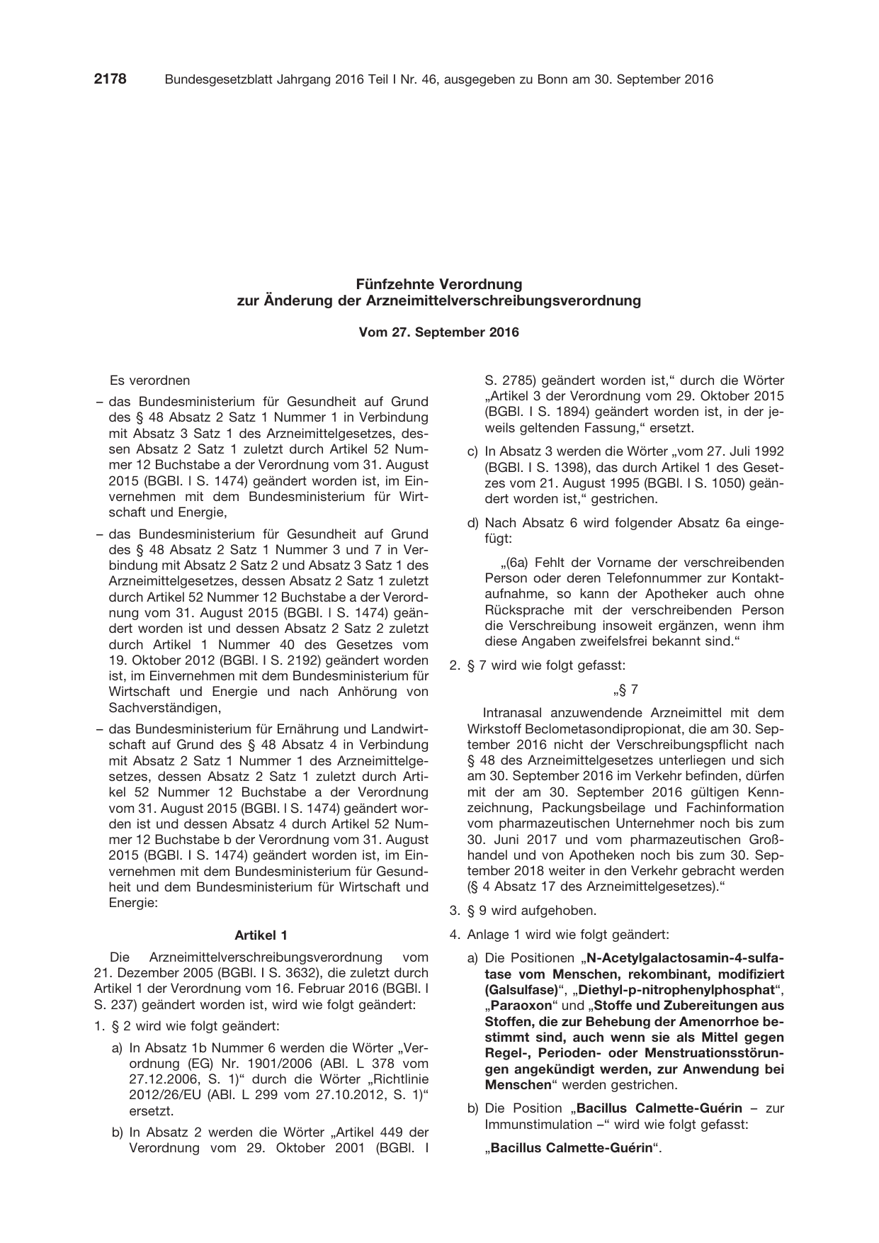 BGBl. 2016, Seite 2178 — Originalseite als Abbildung