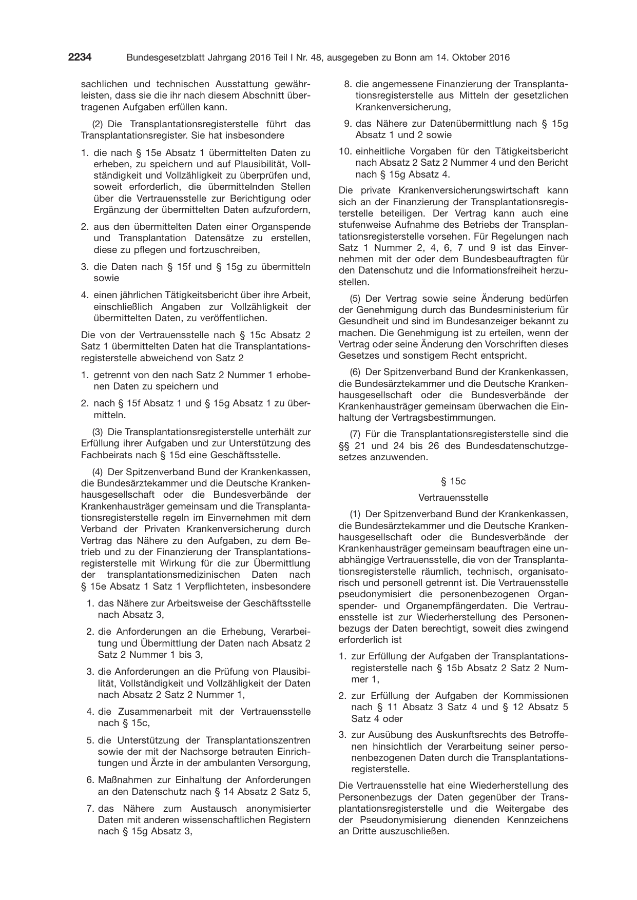 BGBl. 2016, Seite 2234 — Originalseite als Abbildung