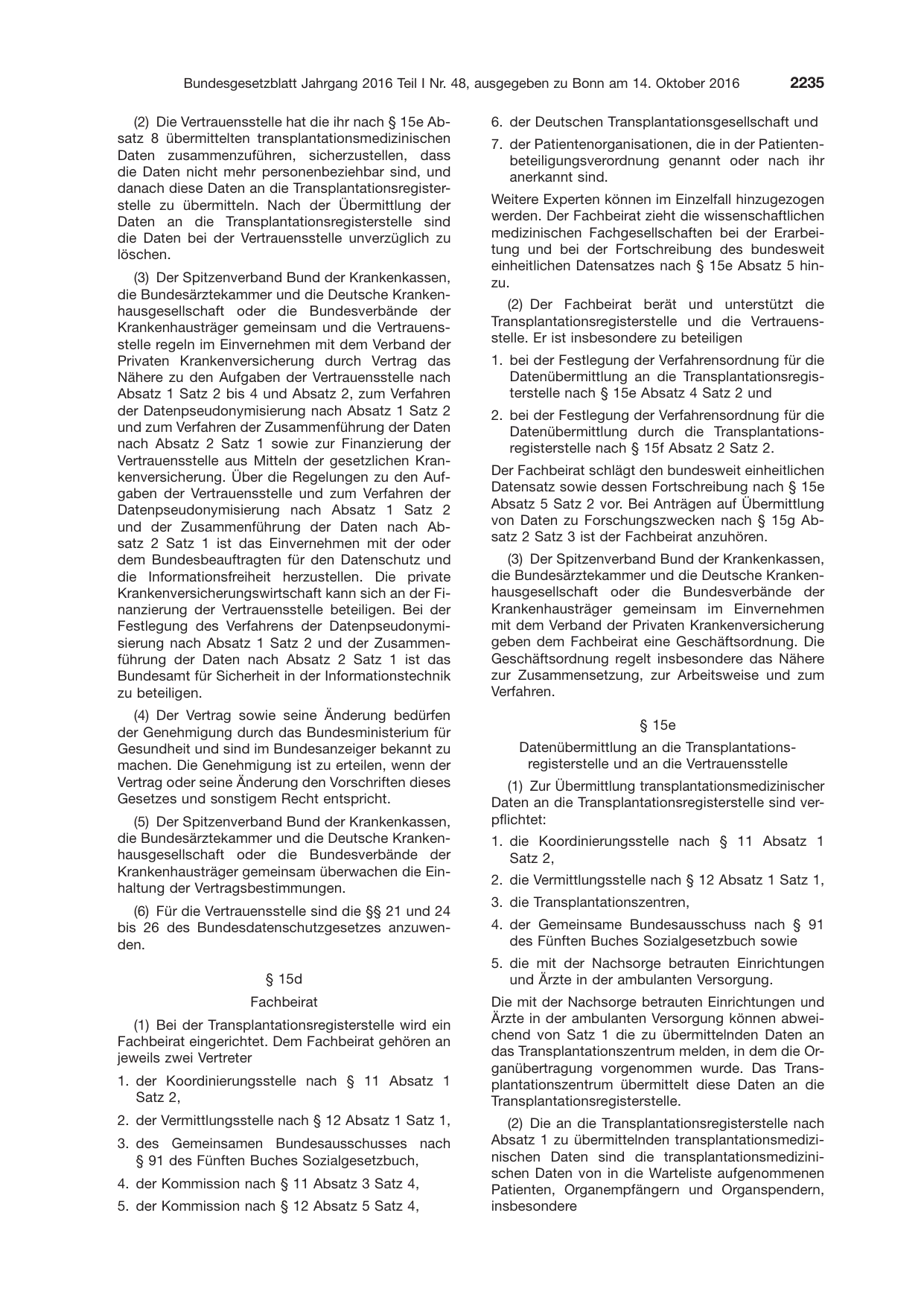 BGBl. 2016, Seite 2235 — Originalseite als Abbildung