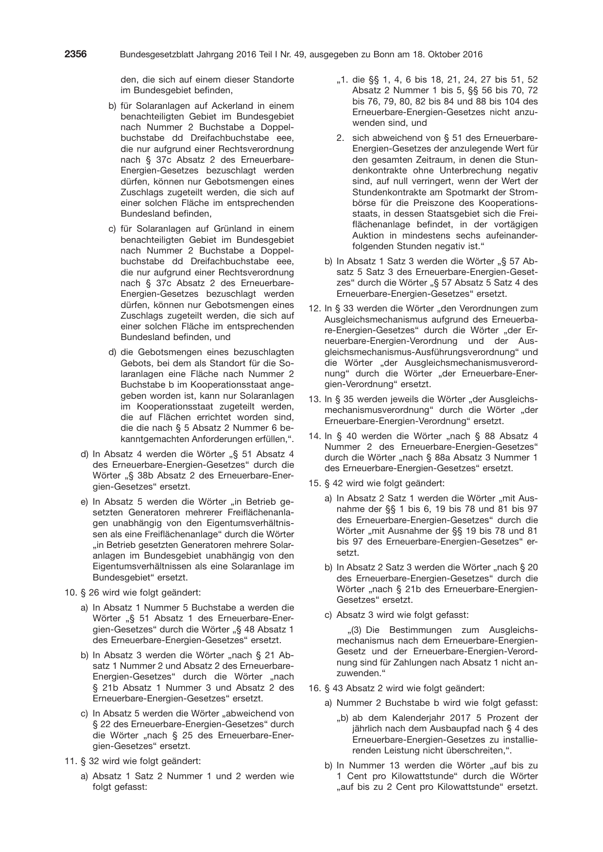 BGBl. 2016, Seite 2356 — Originalseite als Abbildung