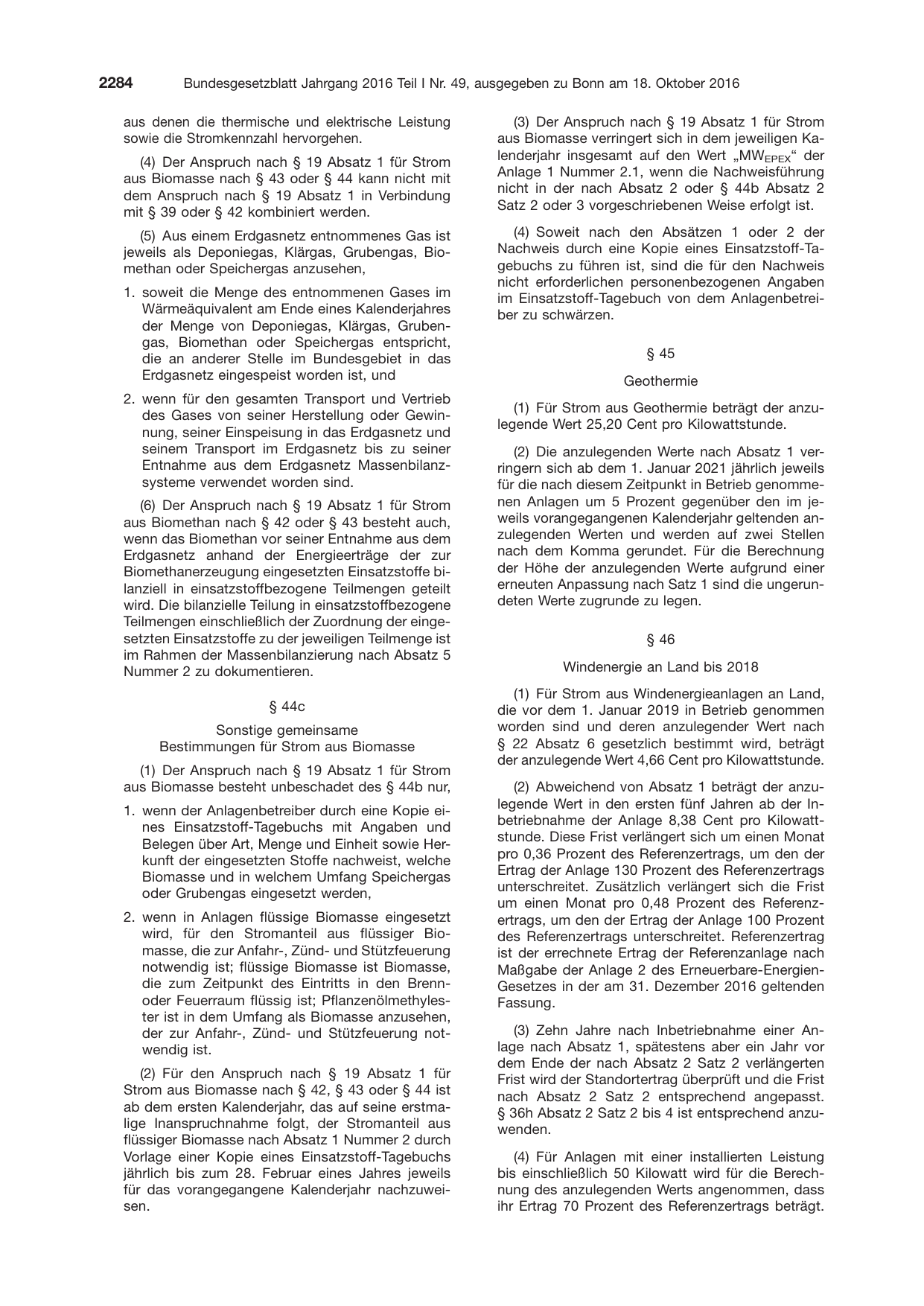 BGBl. 2016, Seite 2284 — Originalseite als Abbildung