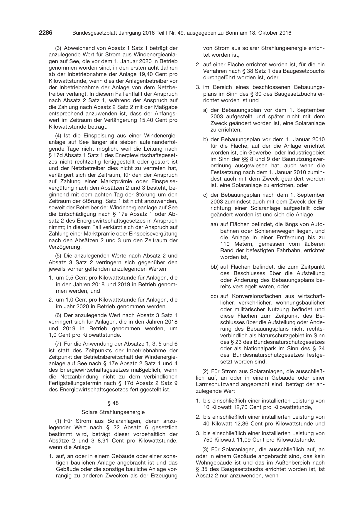 BGBl. 2016, Seite 2286 — Originalseite als Abbildung