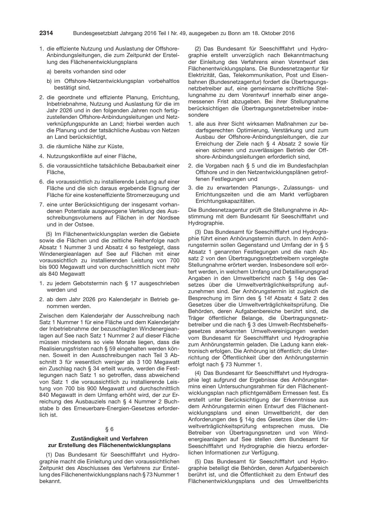 BGBl. 2016, Seite 2314 — Originalseite als Abbildung