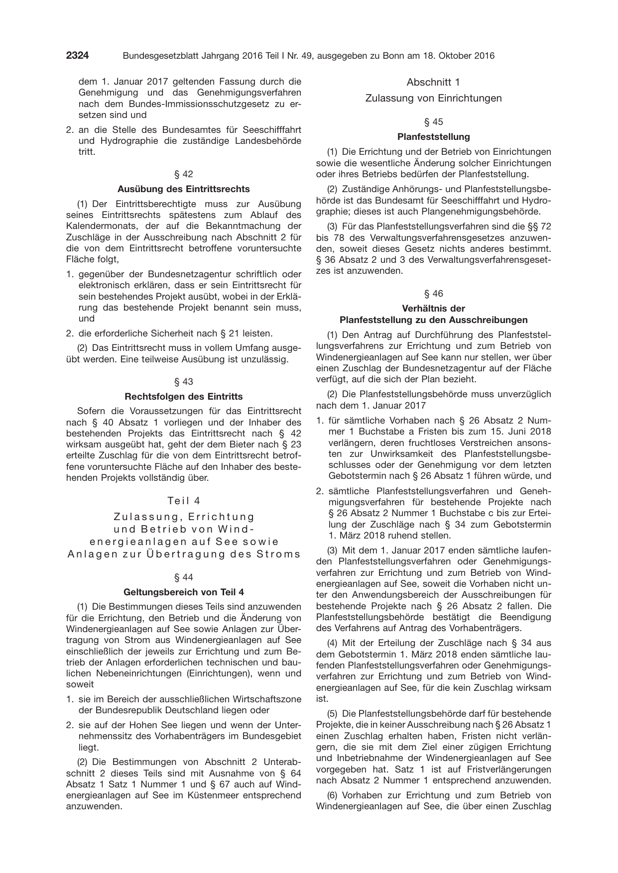 BGBl. 2016, Seite 2324 — Originalseite als Abbildung