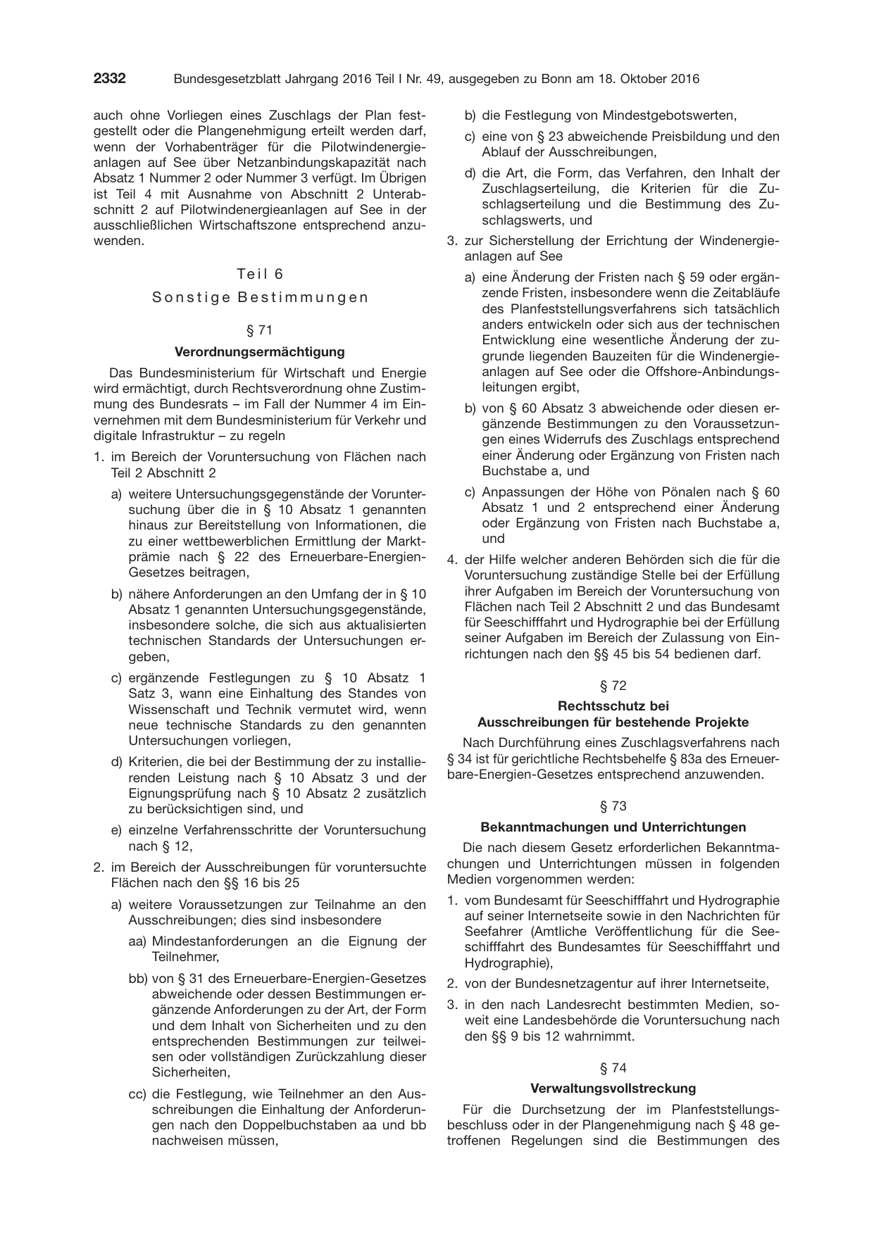 BGBl. 2016, Seite 2332 — Originalseite als Abbildung