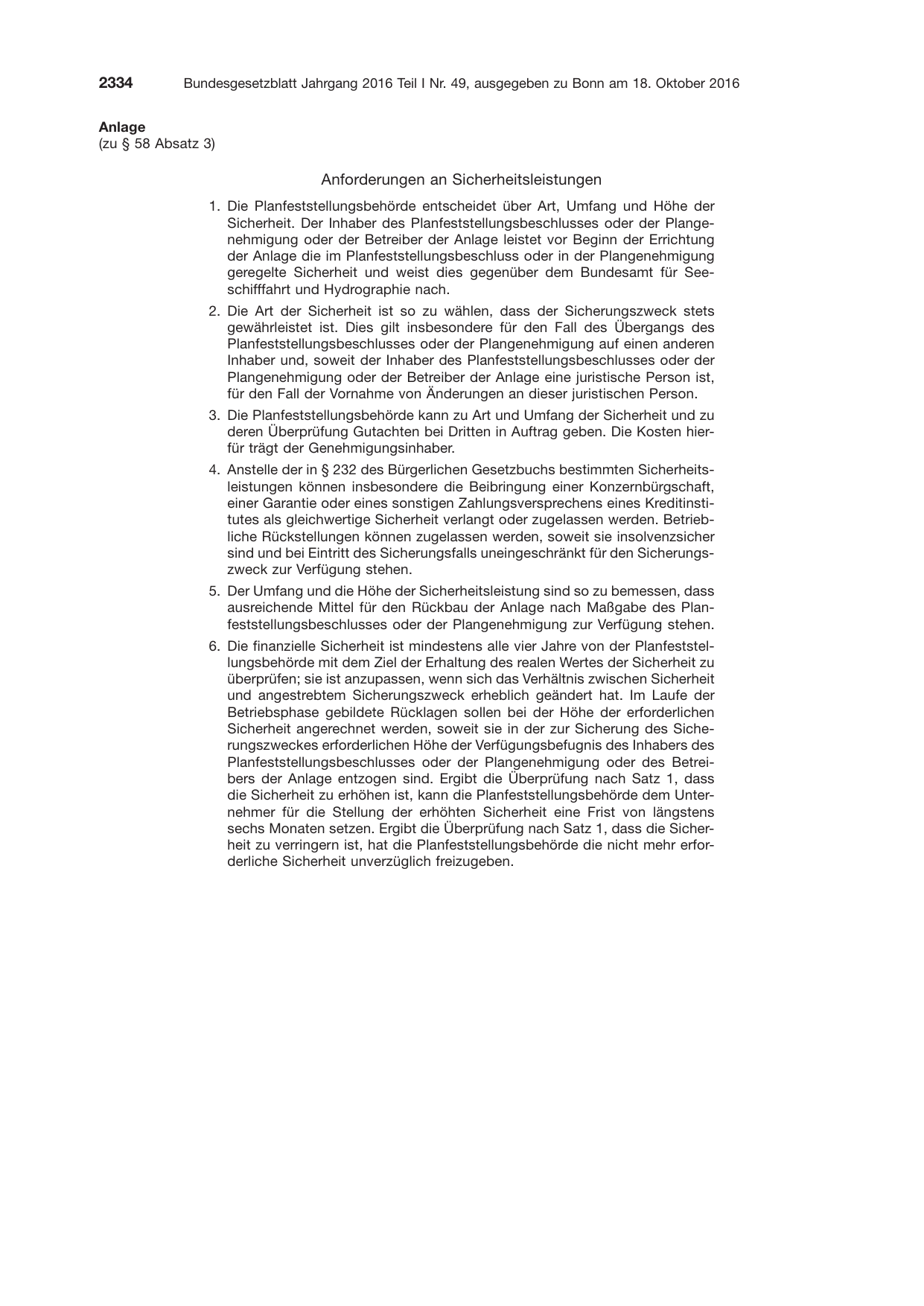 BGBl. 2016, Seite 2334 — Originalseite als Abbildung