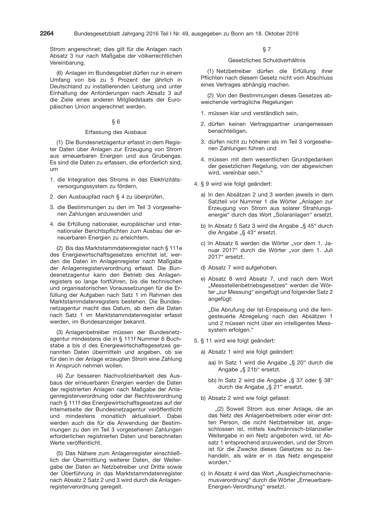 BGBl. 2016, Seite 2264 — Originalseite als Abbildung
