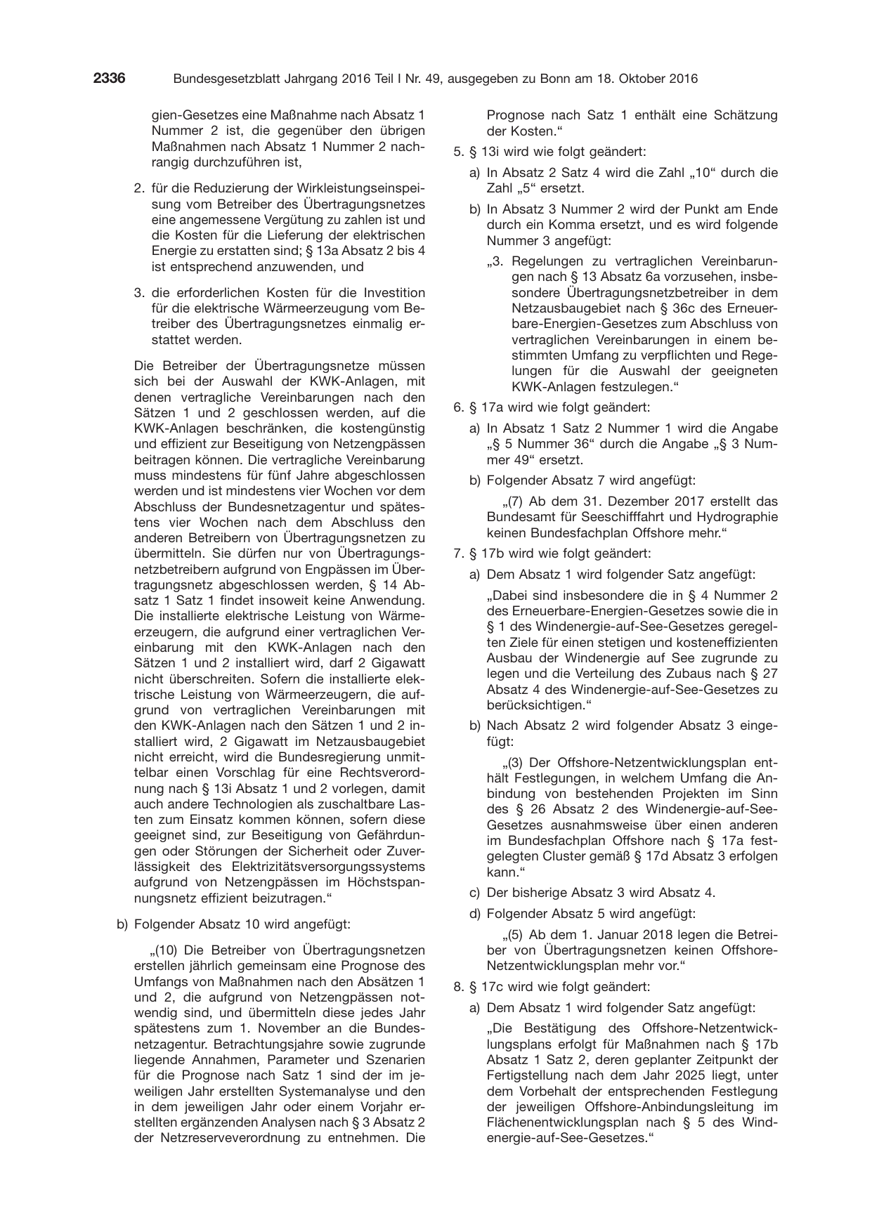 BGBl. 2016, Seite 2336 — Originalseite als Abbildung
