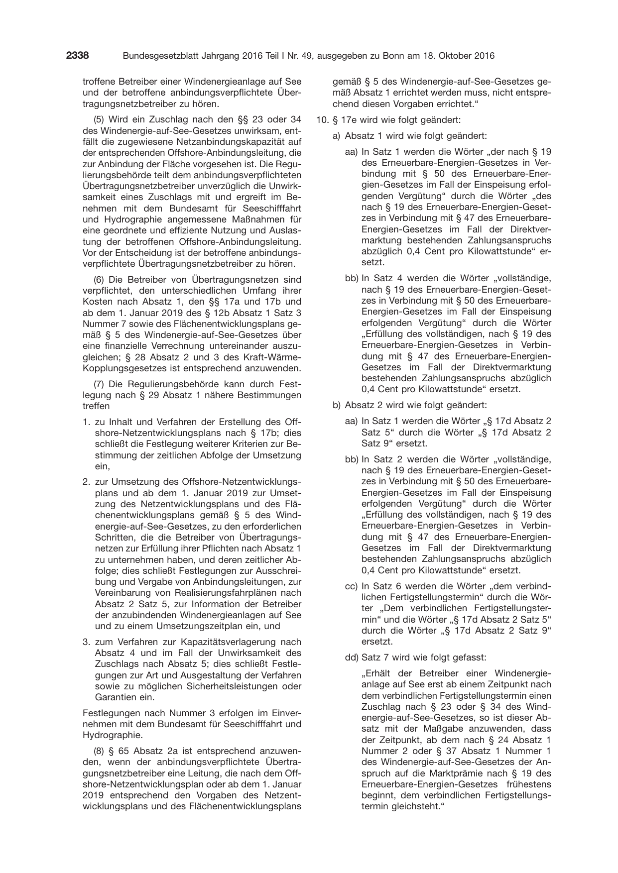 BGBl. 2016, Seite 2338 — Originalseite als Abbildung
